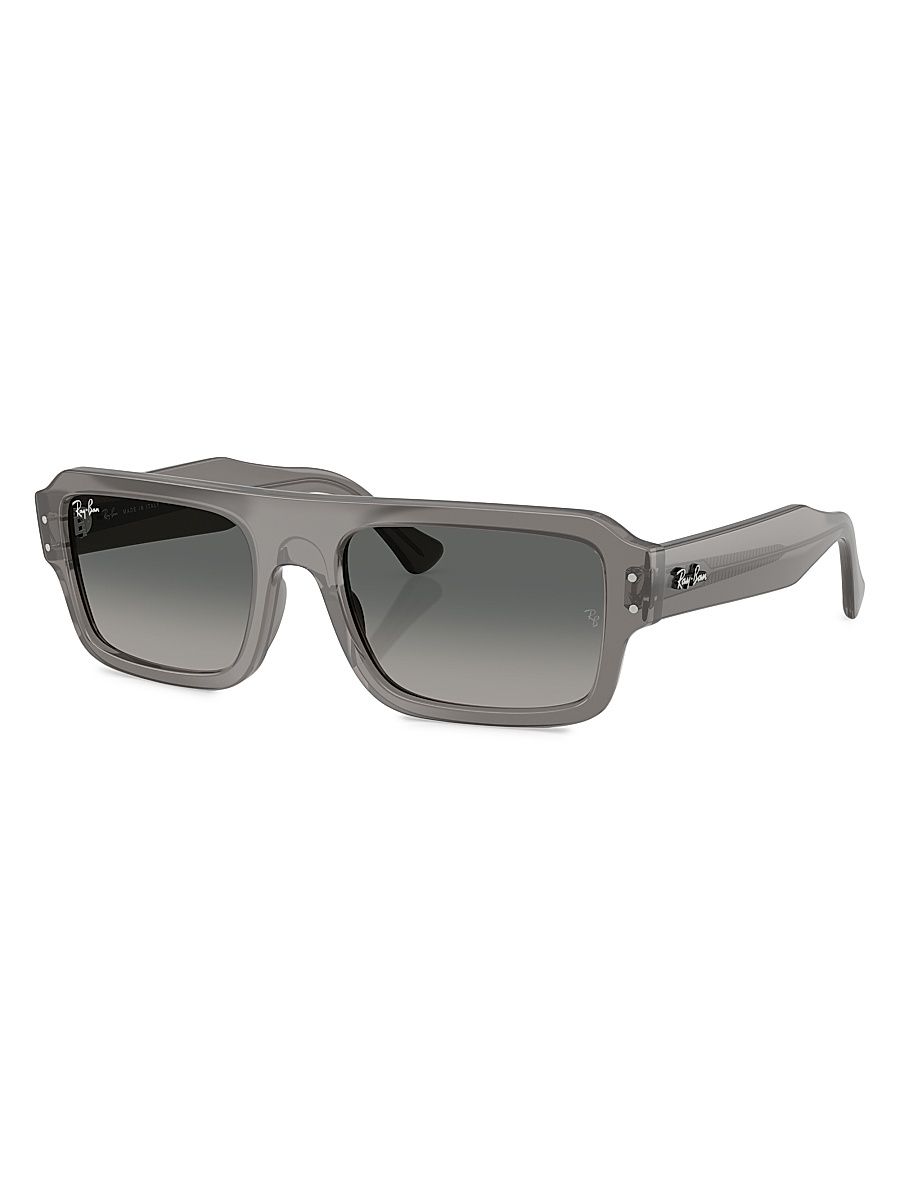 Men's RB4454 Lukas 53MM Rectangular Sunglasses - Transparent Grey