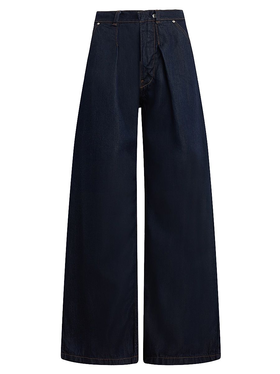 Women's James Denim High-Rise Wide-Leg Trousers - Rinse - Size 25