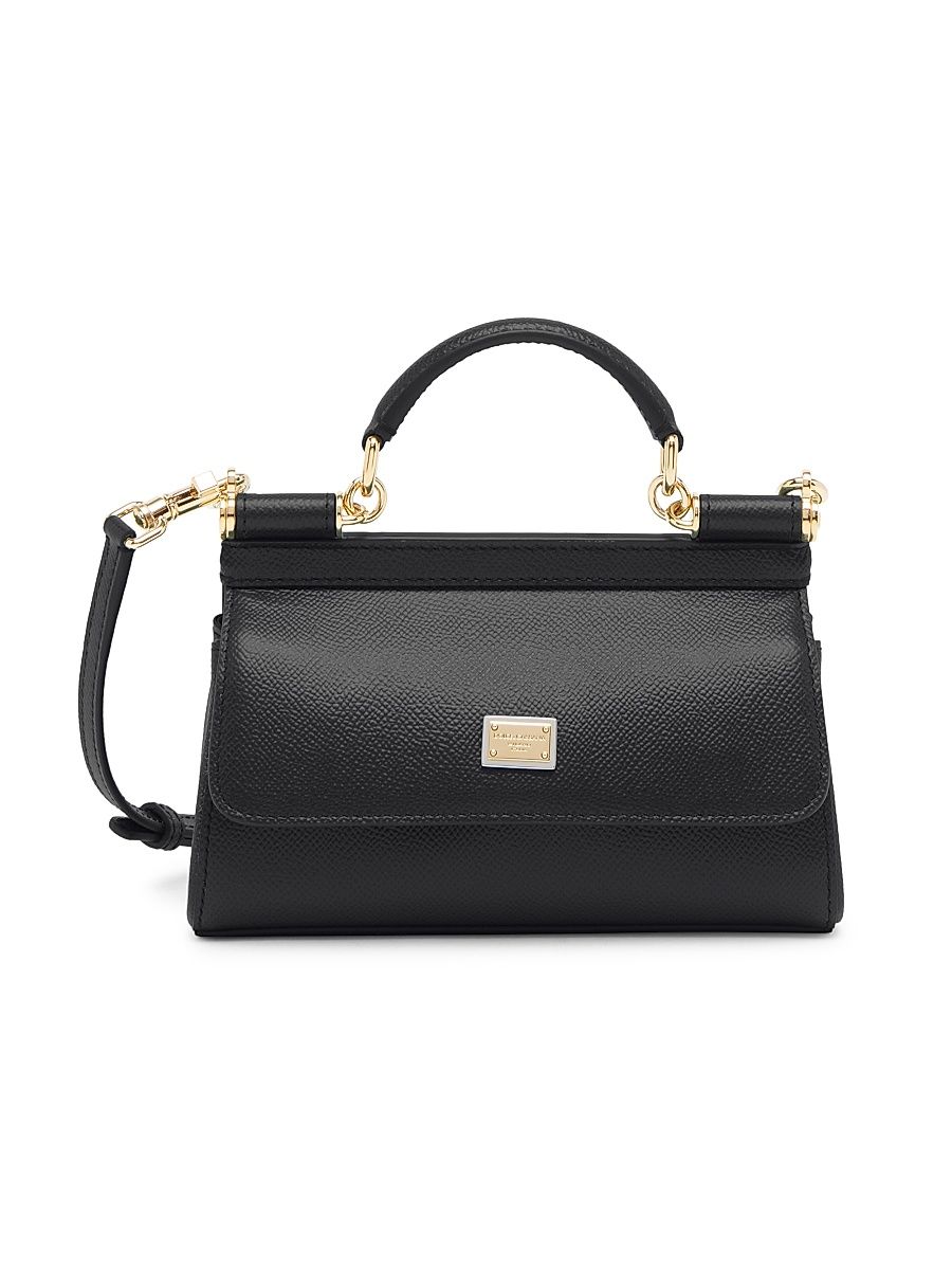 Women's Small Sicily Leather Handbag - Black