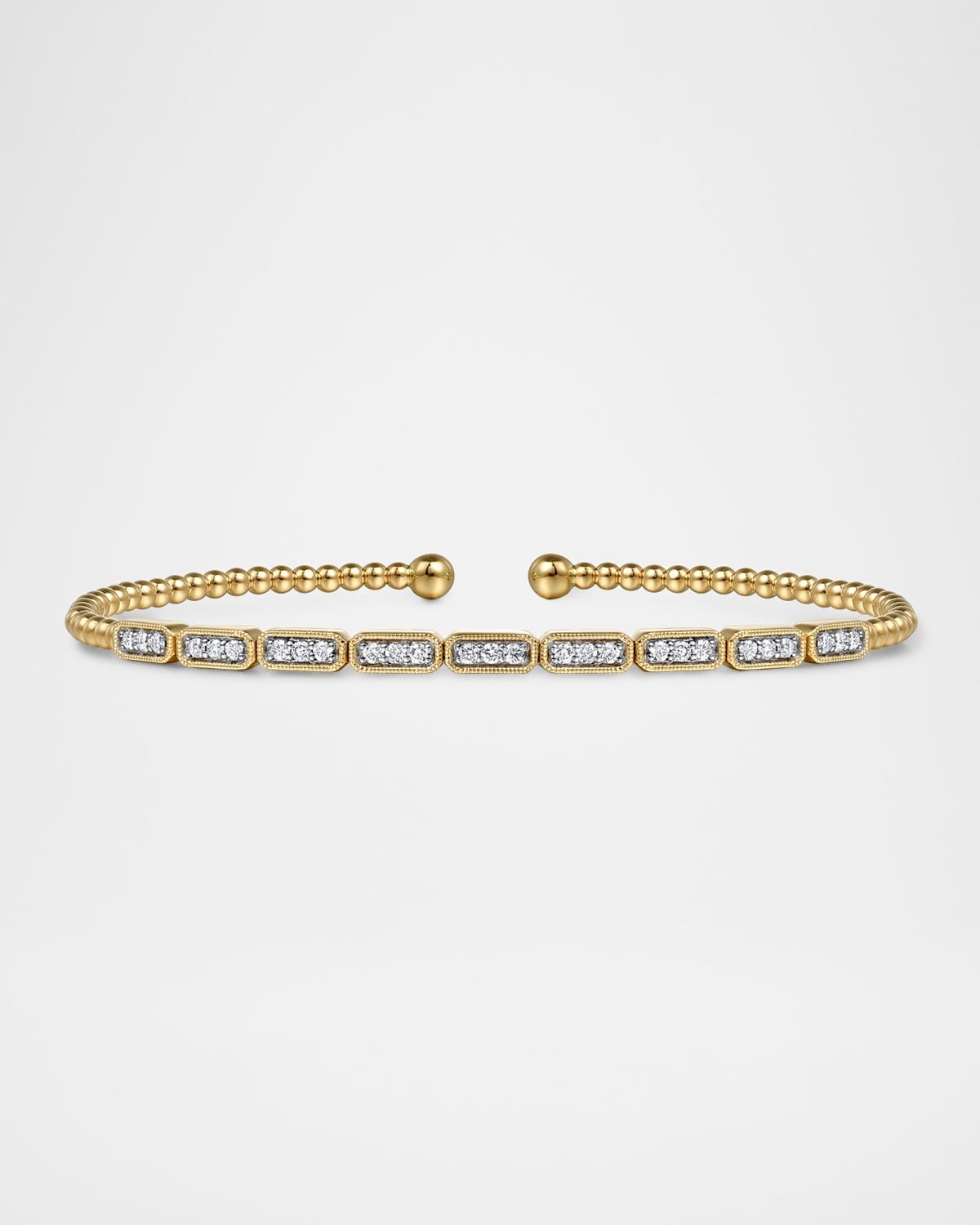 14K Yellow Gold Diamond Bujukan Bangle
