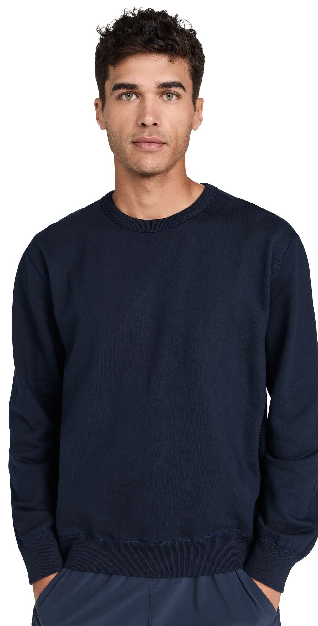 Reigning Champ Midweight Terry Classic Crew Neck Sweatshirt Navy XXL