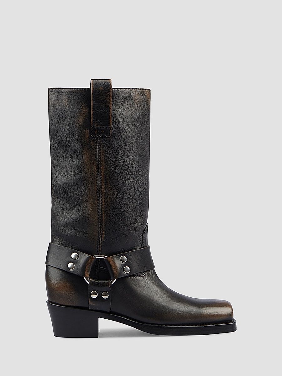 Women's Roxy 45MM Leather Boots - Black - Size 9.5