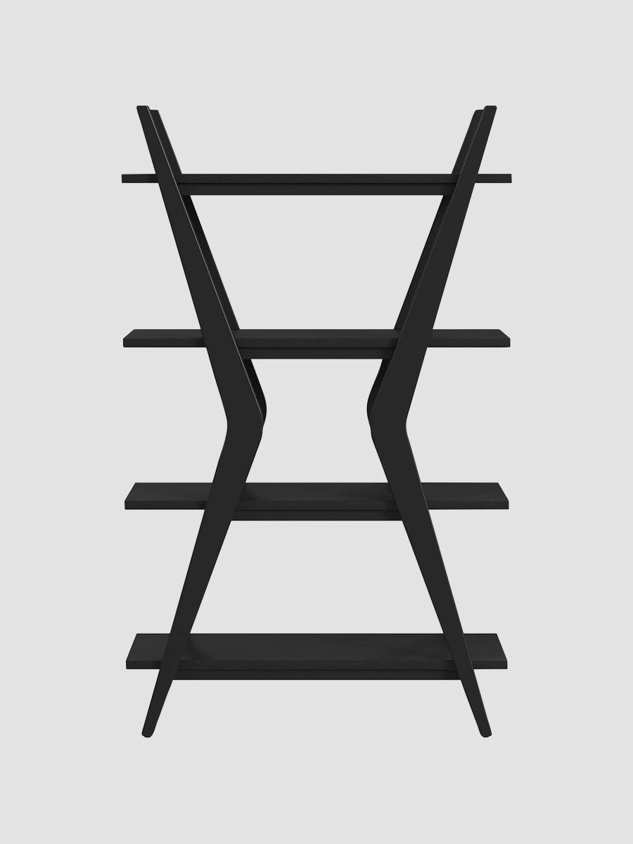 Ophelia Matte Wood Shelf - Black