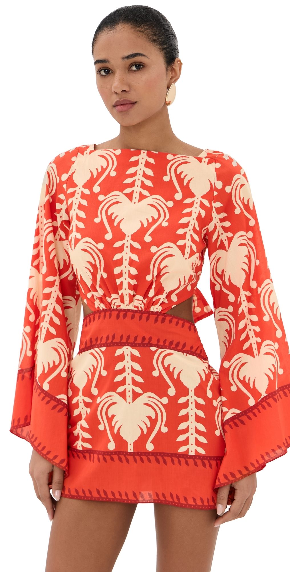 Johanna Ortiz Words of Wisdom Mini Dress Red/Ecru 4