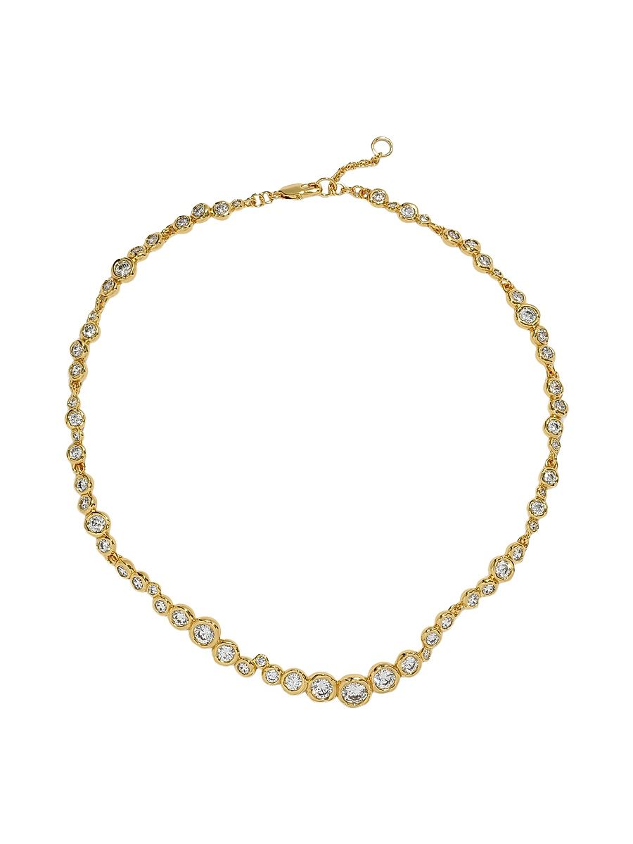 Women's Asterales 14K-Gold-Plated & Cubic Zirconia Necklace - Gold