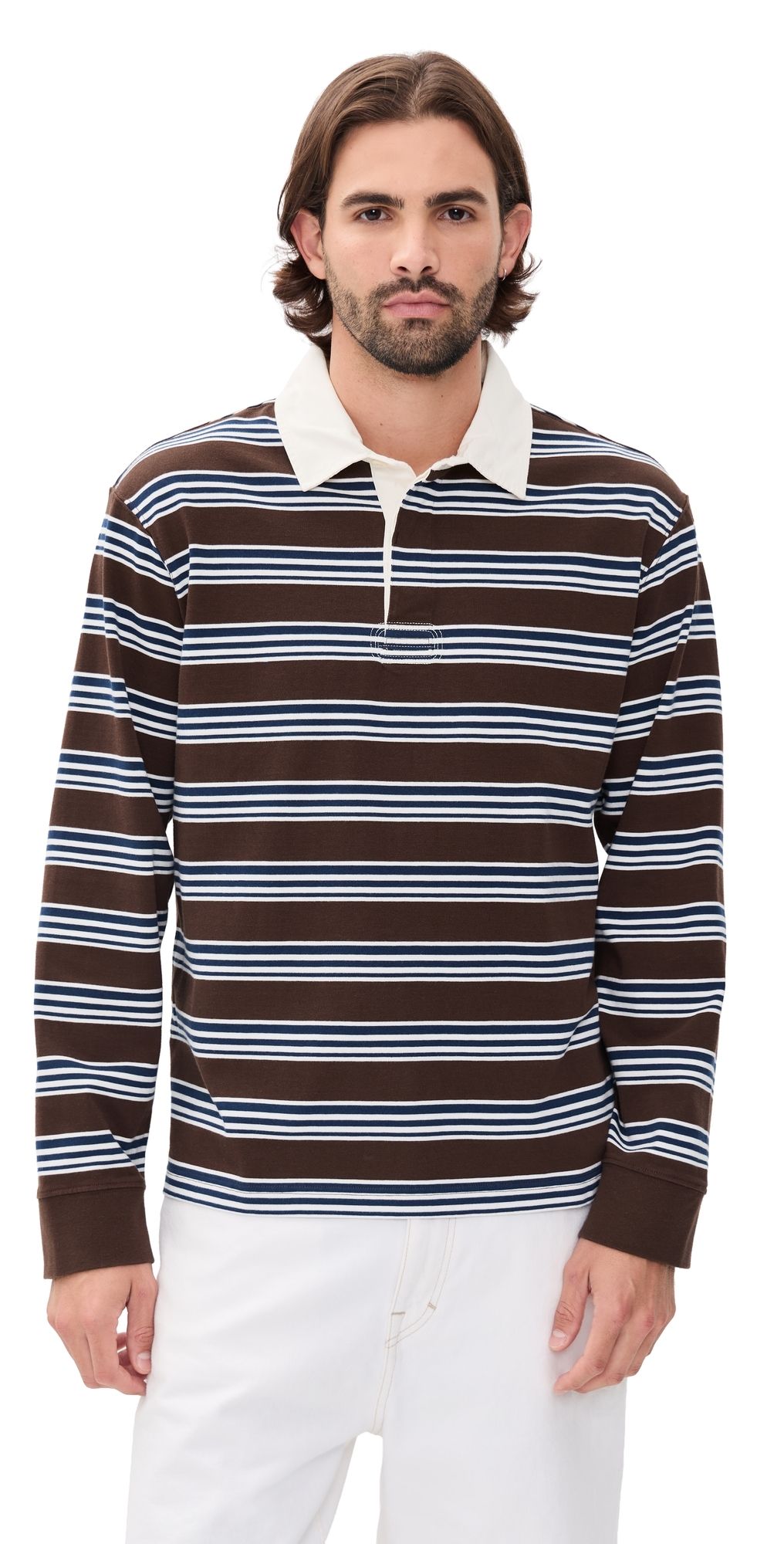 Corridor Mini Stripe Rugby Polo Brown XL
