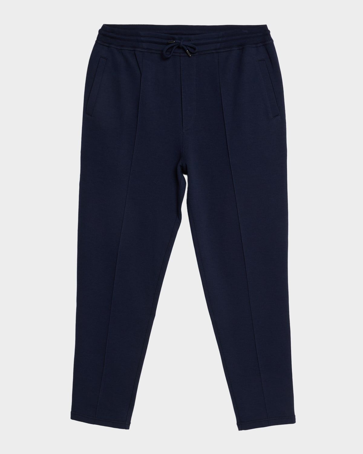 Men & apos;s French Terry Double Cloth Pintuck Pleated Trousers