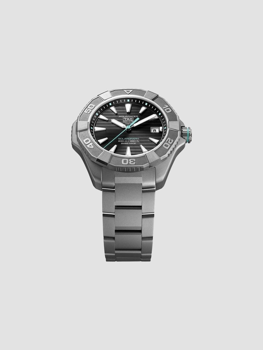 TAG Heuer Women's Aquaracer Solargraph Titanium Bracelet Watch/40MM - Black