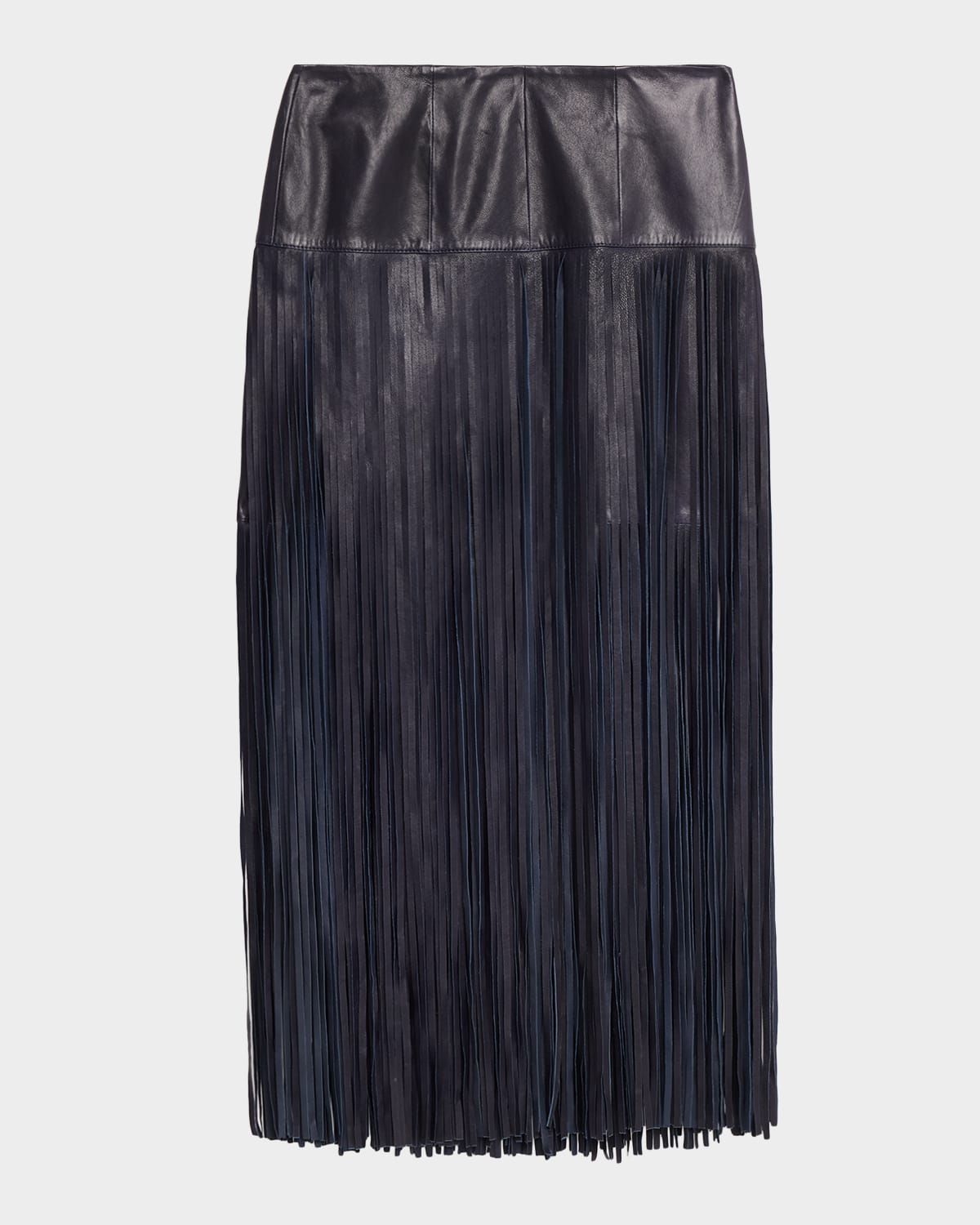Tangled Up Fringe Leather Skirt
