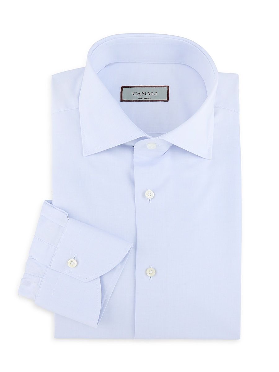 Men's Modern Fit Cotton Dress Shirt - Light Blue - Size 15.5