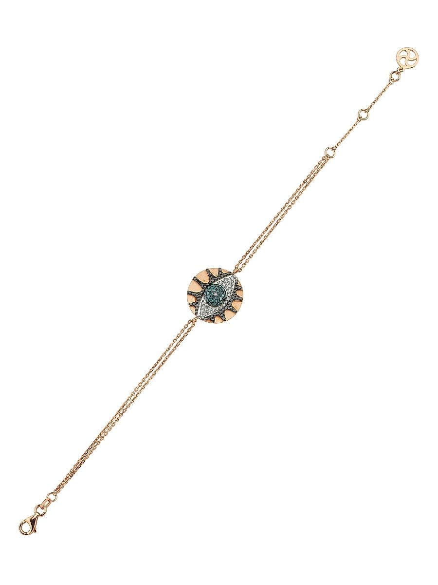 Women's Eye Light 14K Rose Gold & Multicolor Diamond Bracelet - Rose Gold