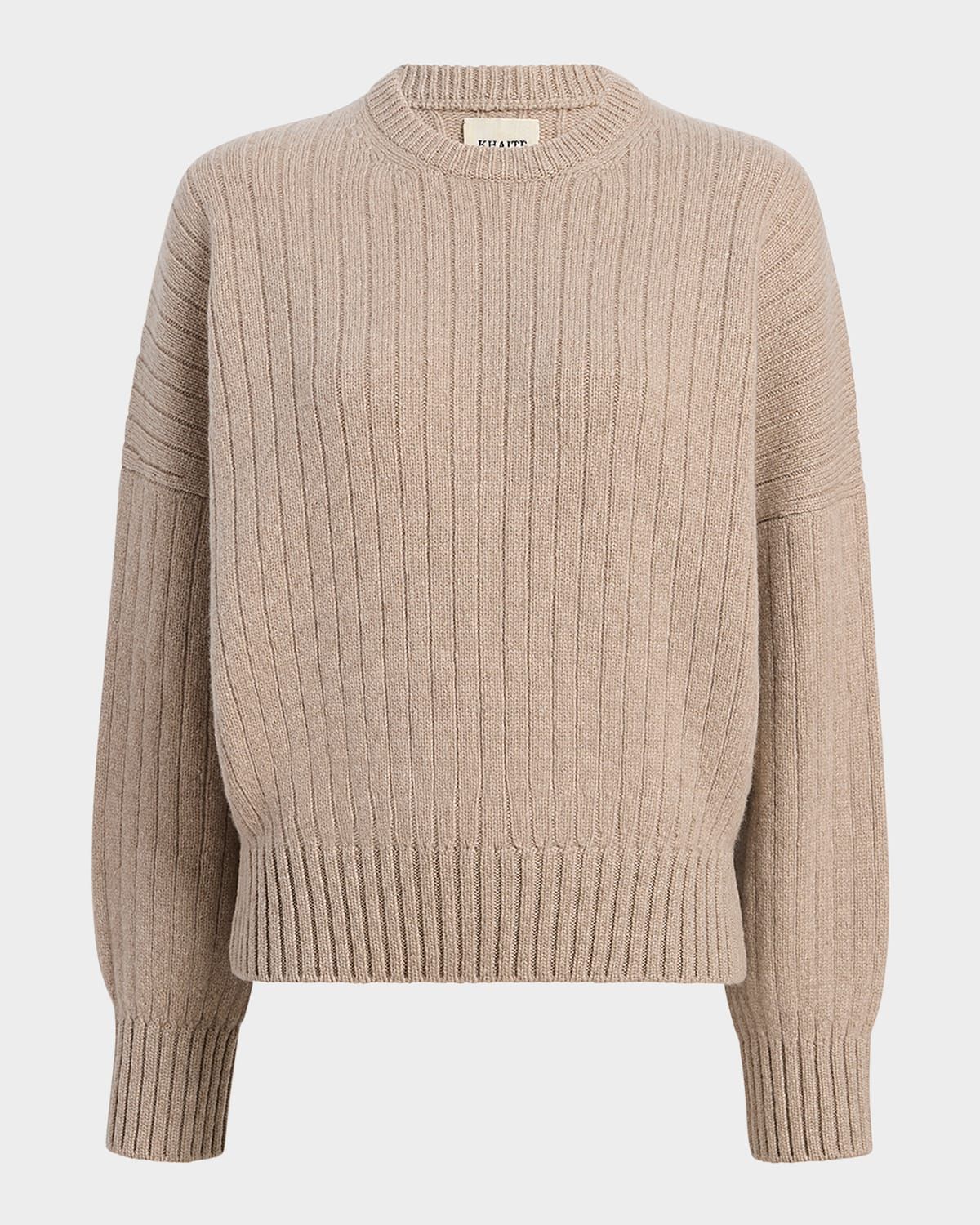 Lennox Cashmere Rib Crewneck Sweater