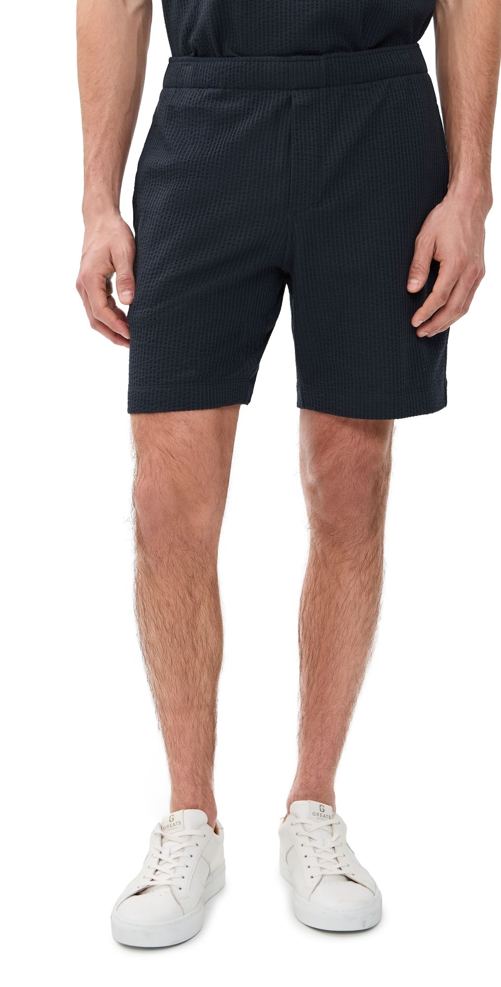 Vince Seersucker Knit Shorts Coastal M