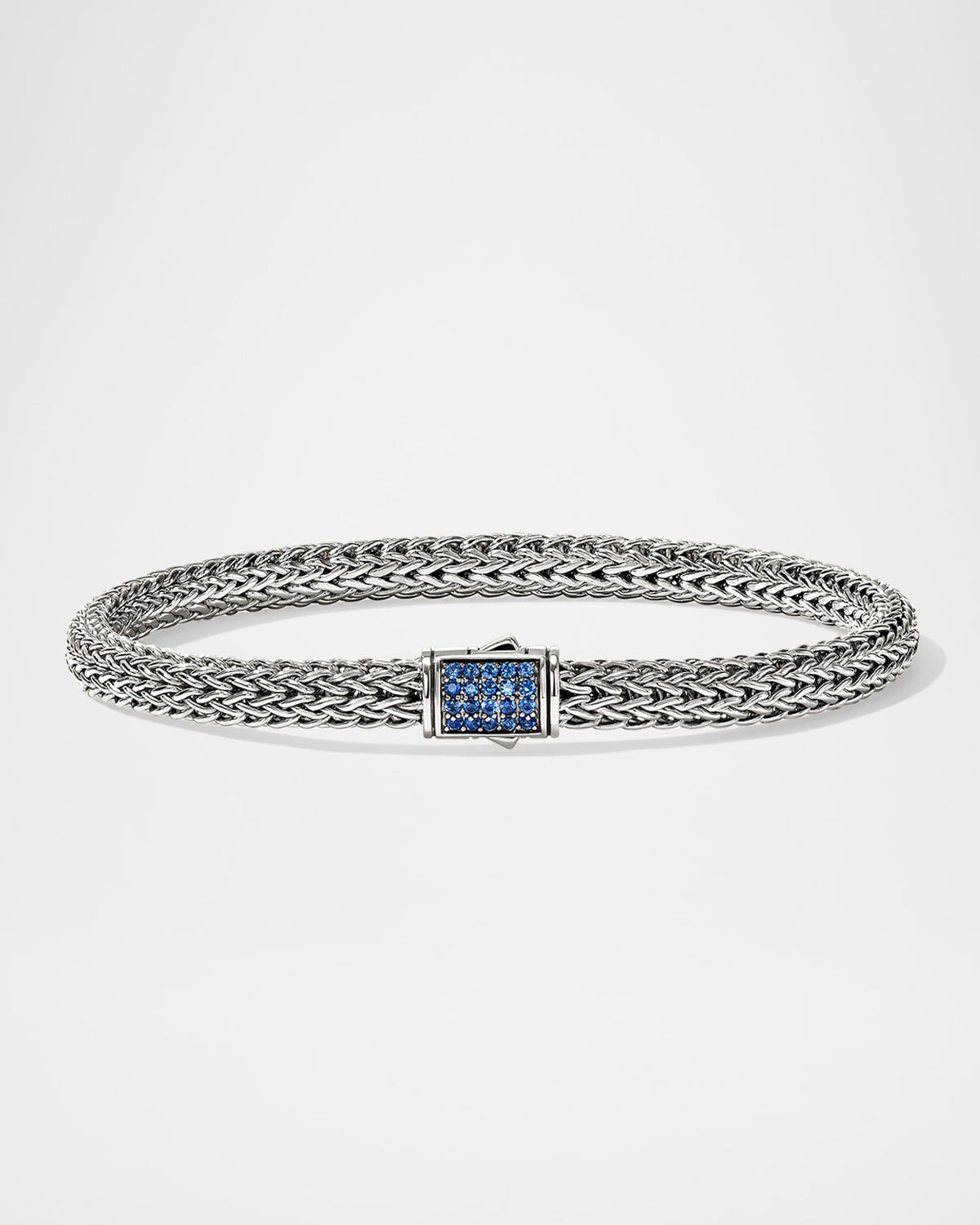 Men & apos;s Icon Sterling Silver Bracelet with Sapphires