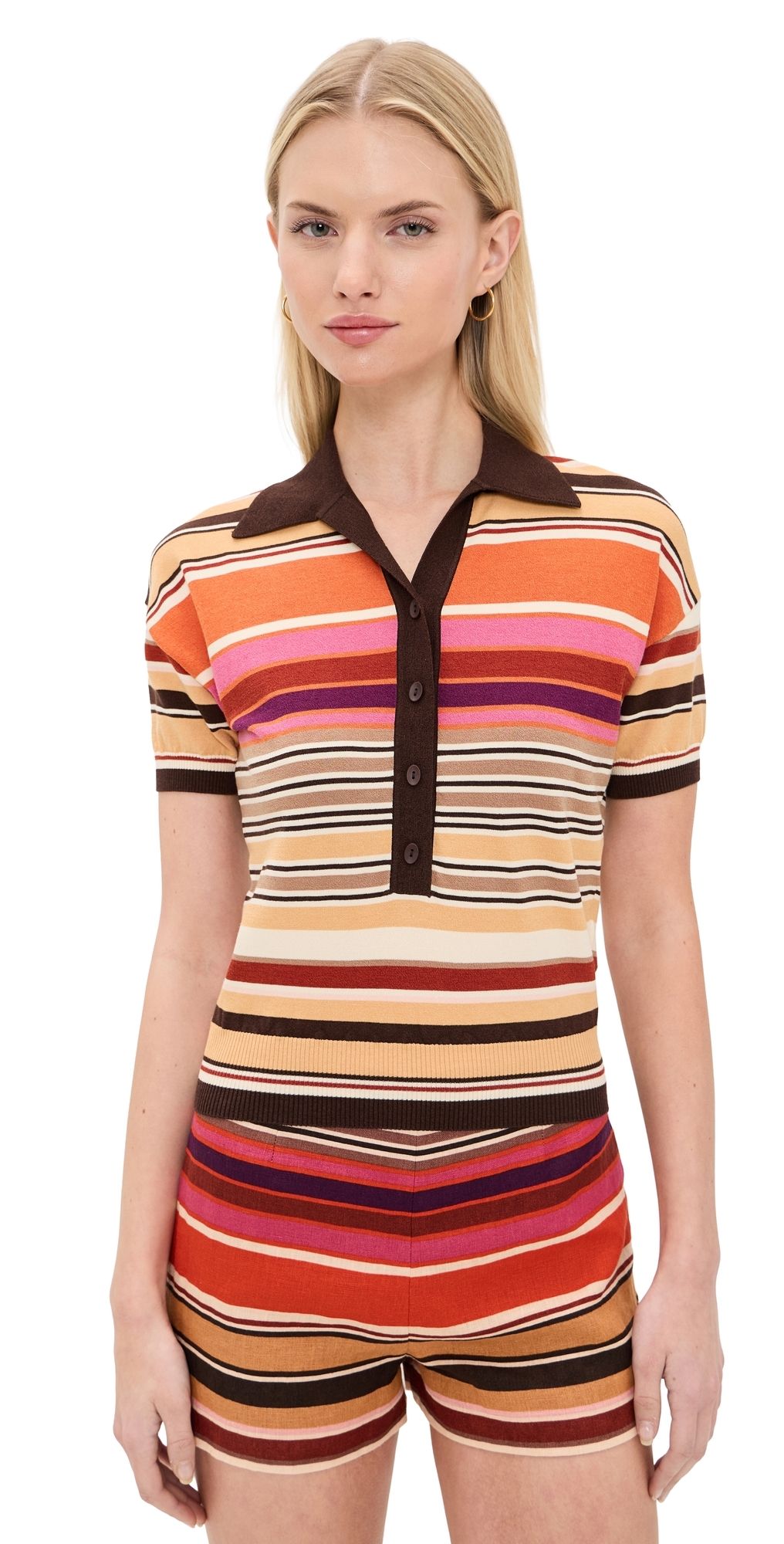 FAITHFULL Sable Polo Shirt Murano Stripe 12