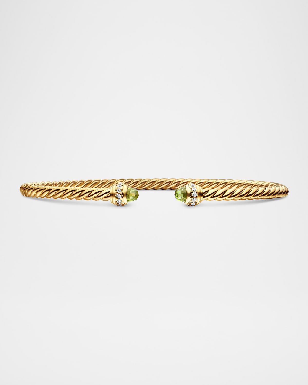 Cablespira Bracelet with Gemstone and Diamonds in 18K Gold