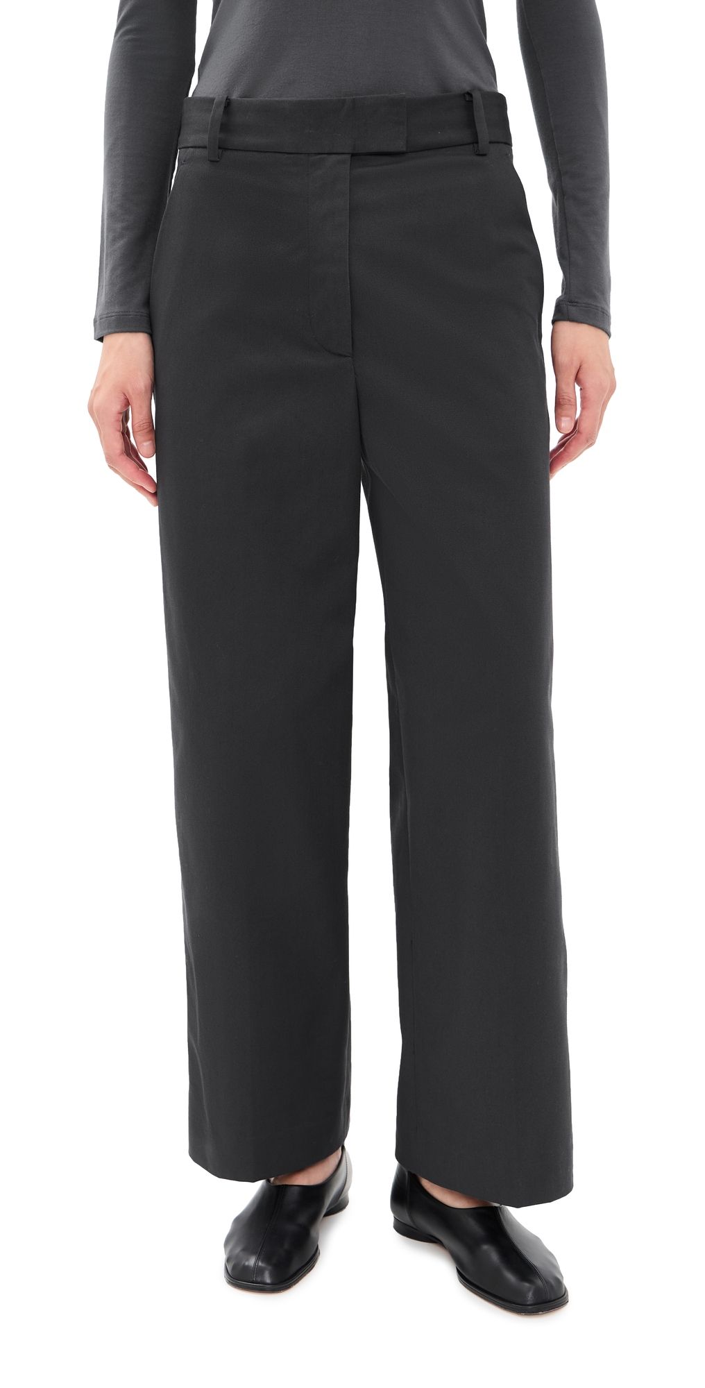 Renggli Cotton Sateen Relaxed Trousers Onyx 6
