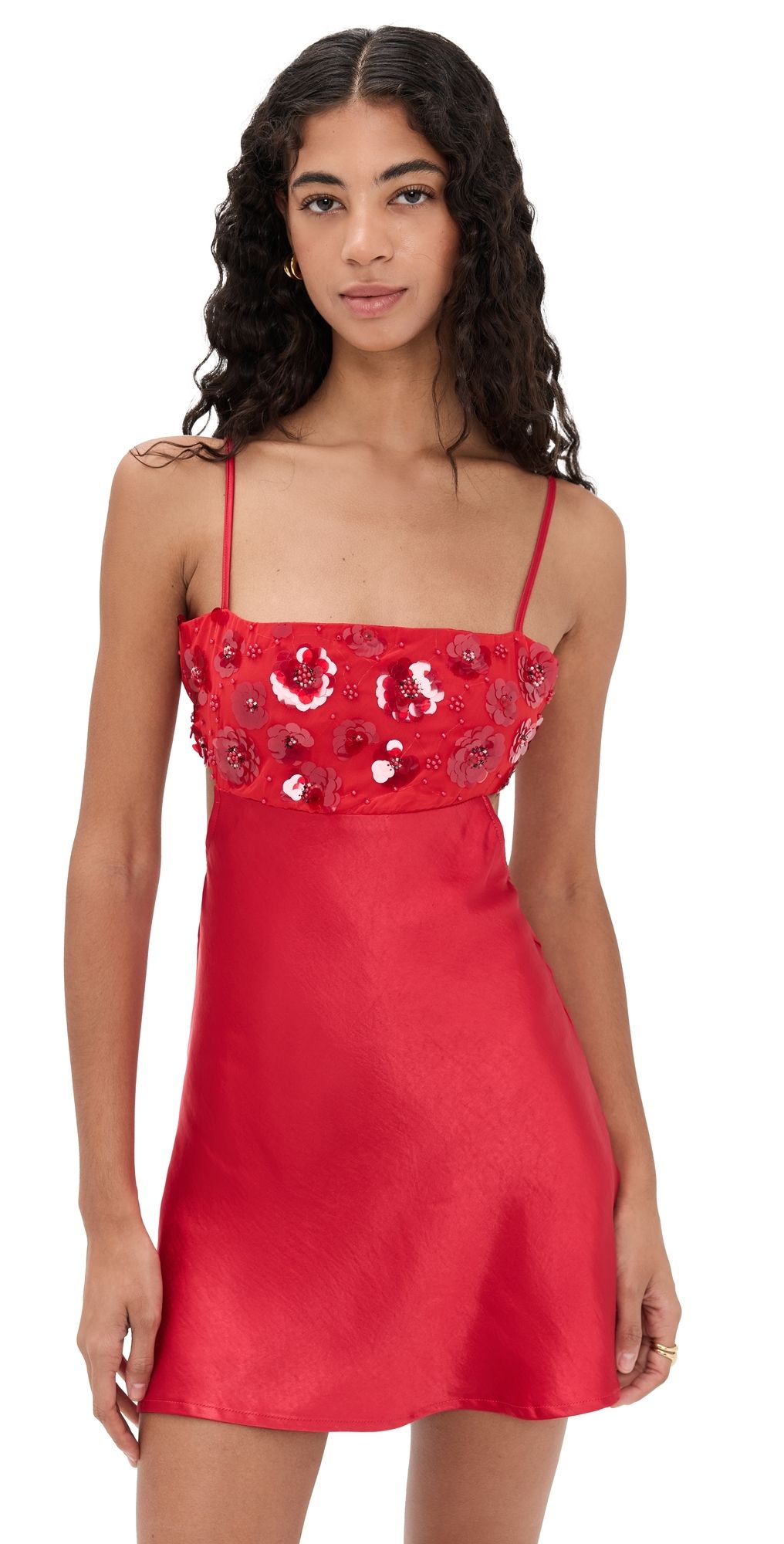Bailey Rose Red Embellished Mini Dress Red L