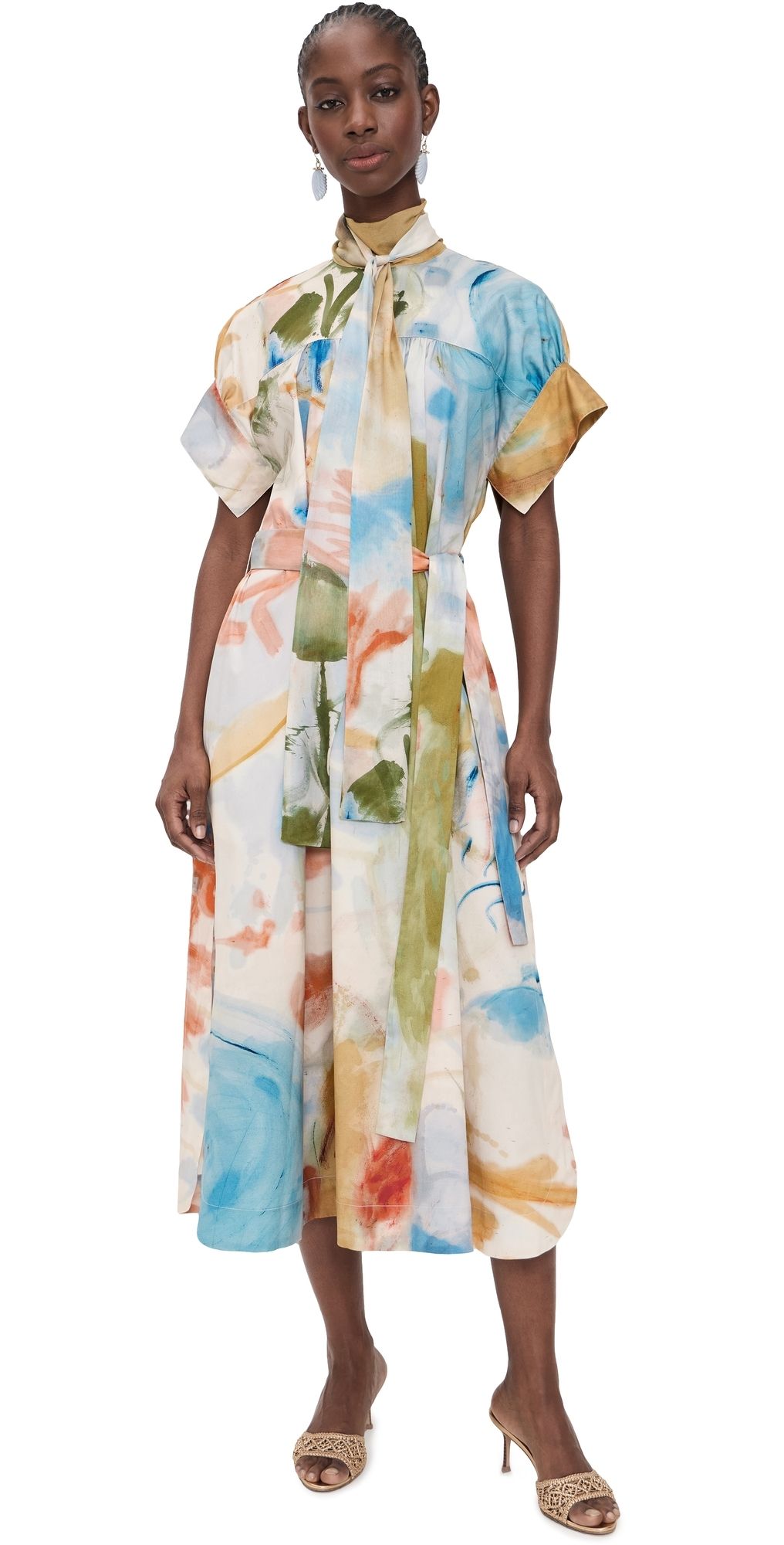 Ulla Johnson Studio Short Sleeve Cotton Dress Western Dream 2