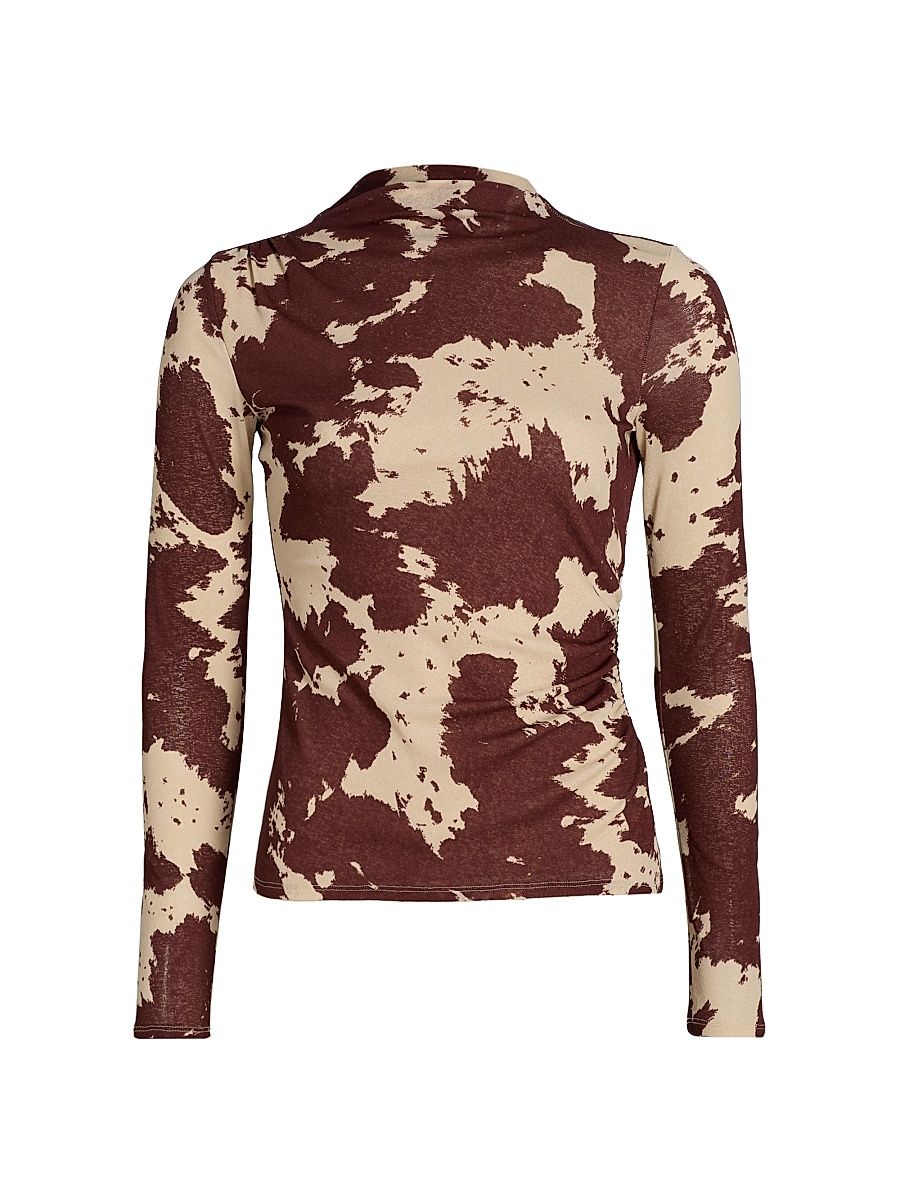 Women's Joelle Abstract-Print Knit Top - Cowgirl - Size Large