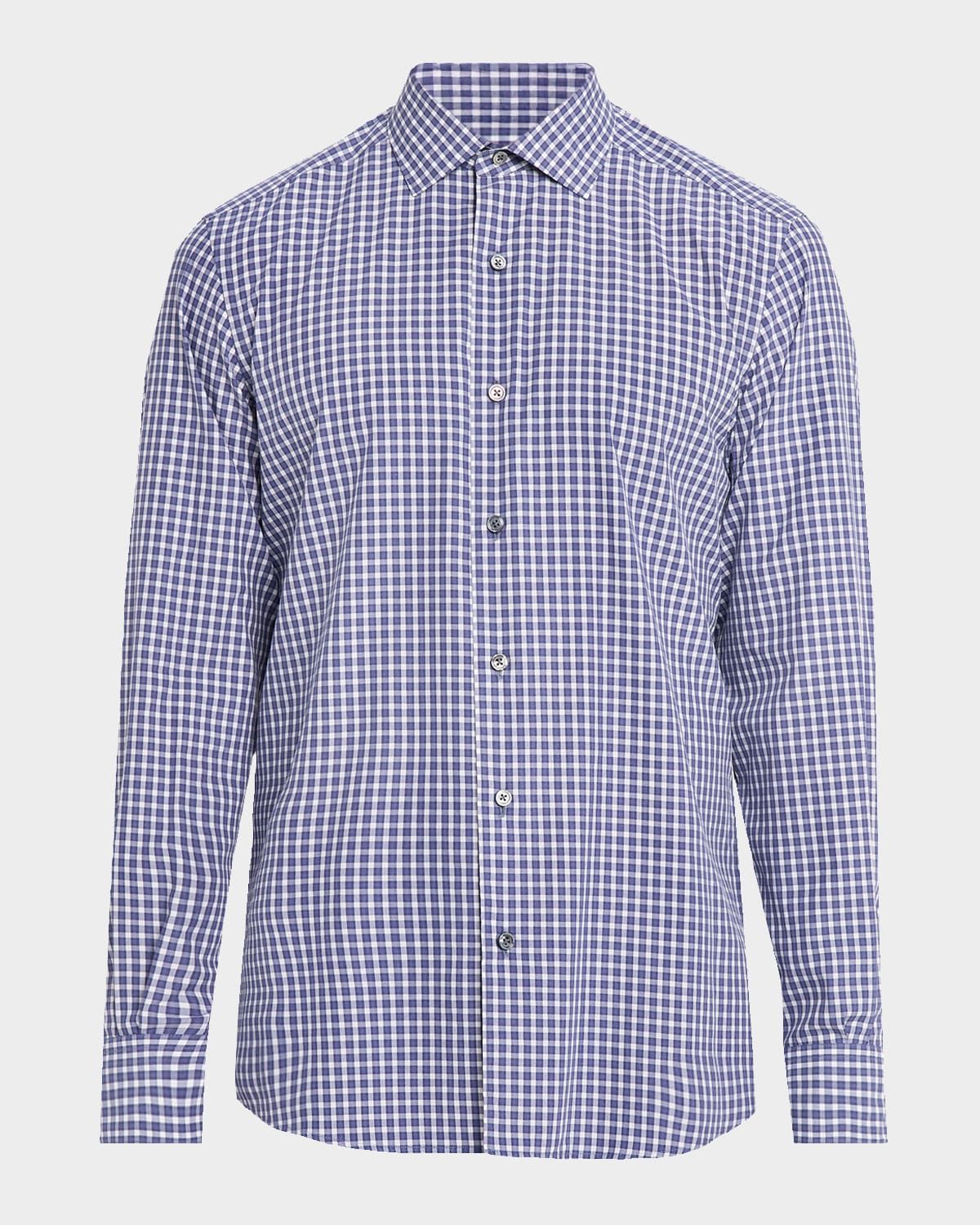 Men & apos;s Petite Plaid Cotton Button-Down Shirt