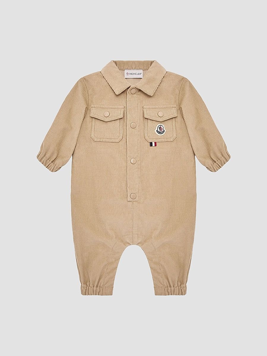 Baby's Long-Sleeved Grow in Corduroy - Beige - Size 18 Months