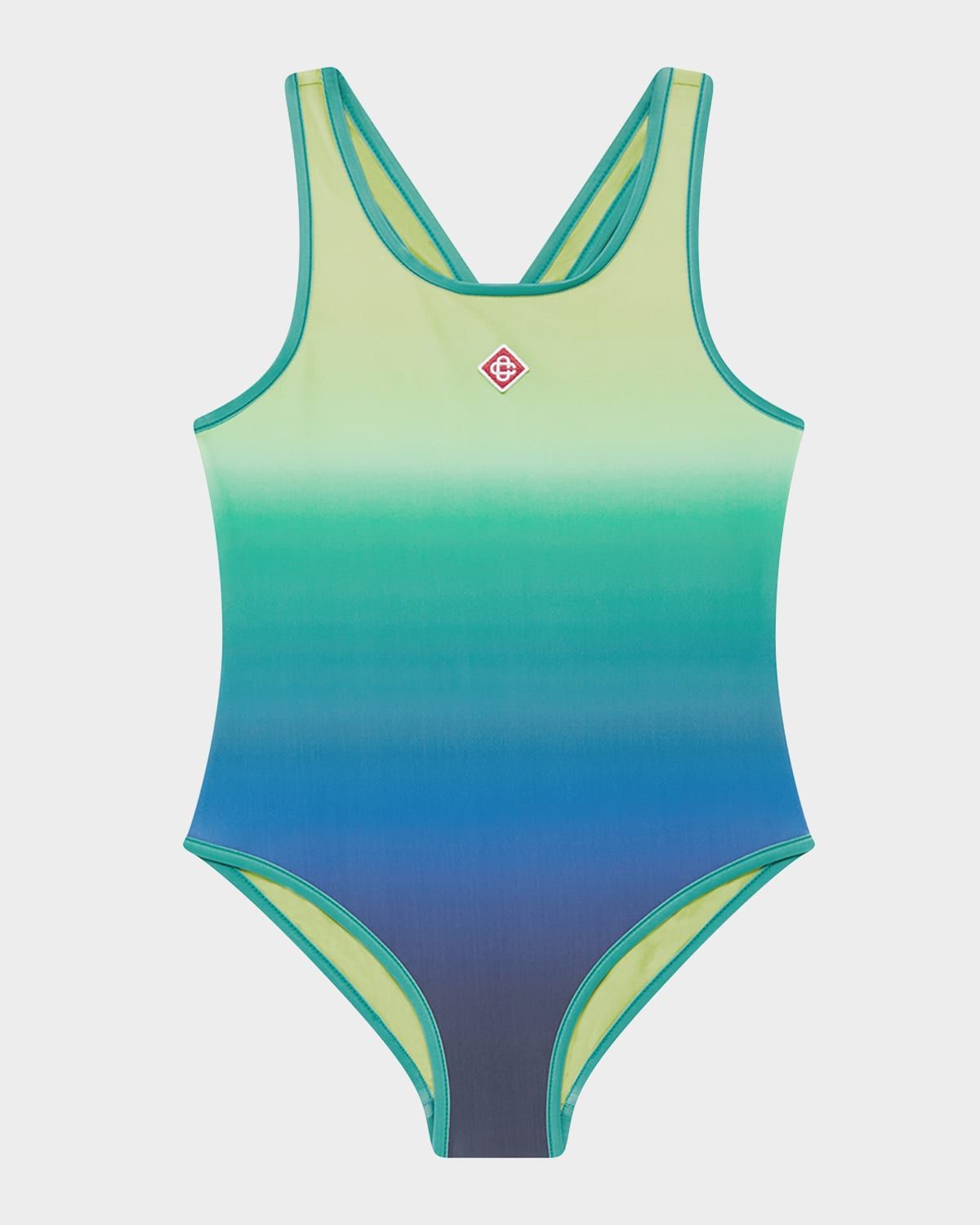 Girl & apos;s Gradient-Print One-Piece Swimsuit, Size 3-14