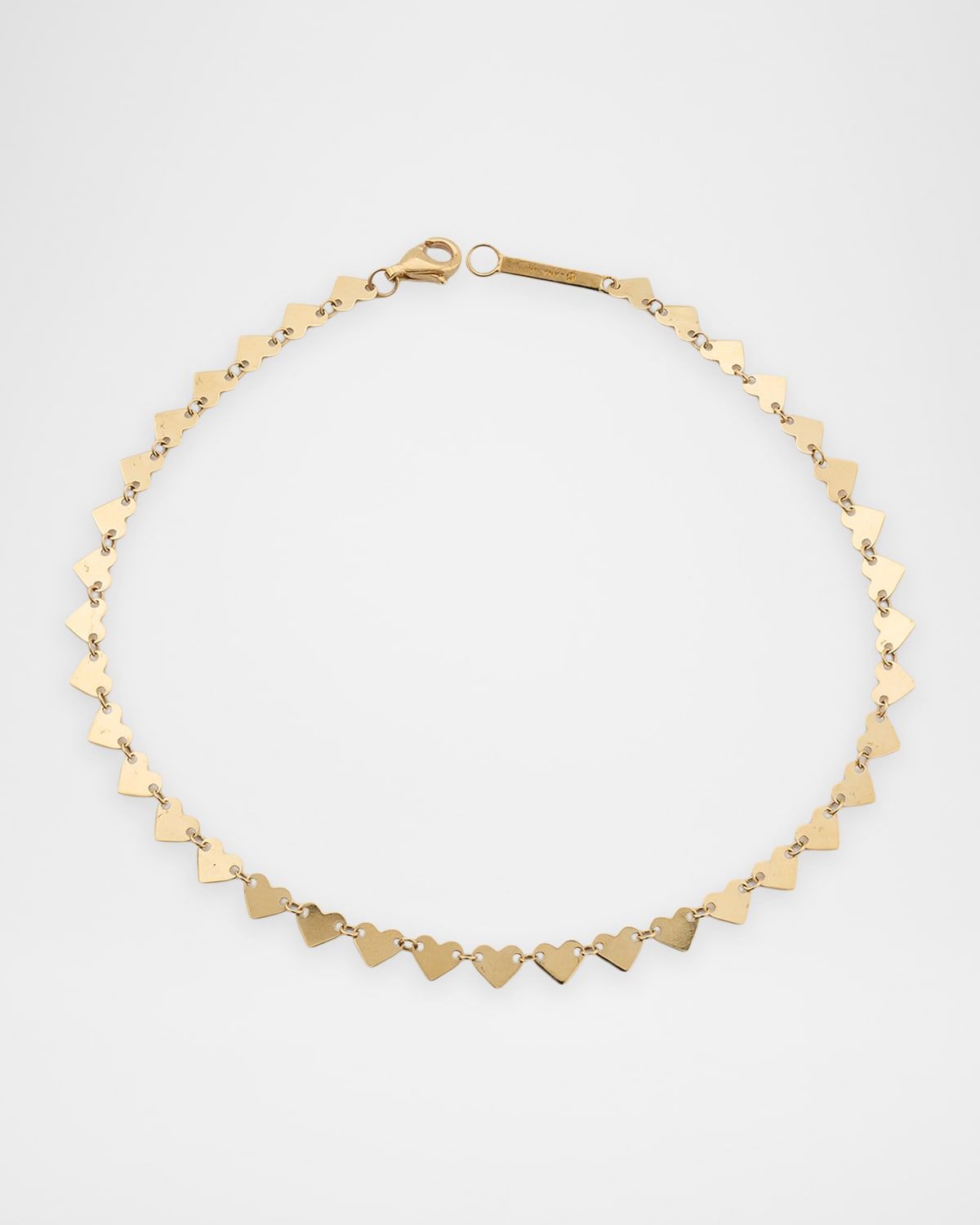 14K Heart Disc Chain Anklet