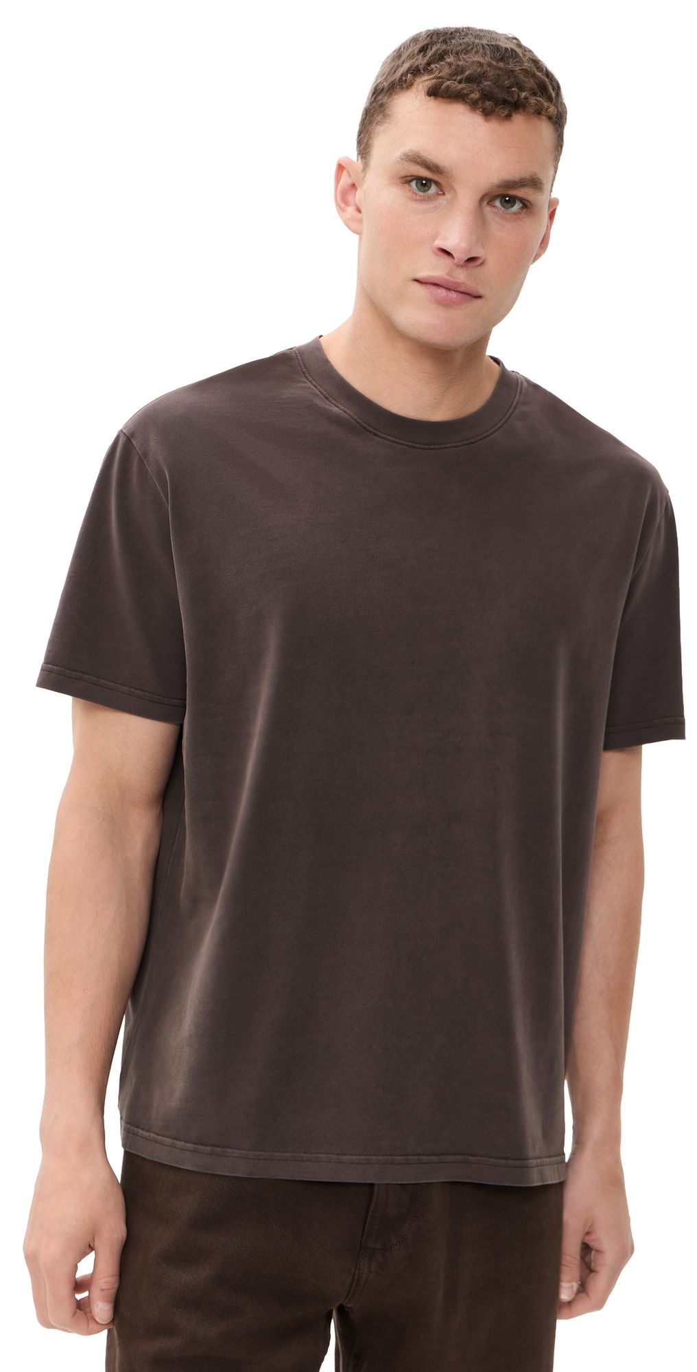 Marine Layer Relaxed Cloud 9 Sueded Jersey Tee Coffee M