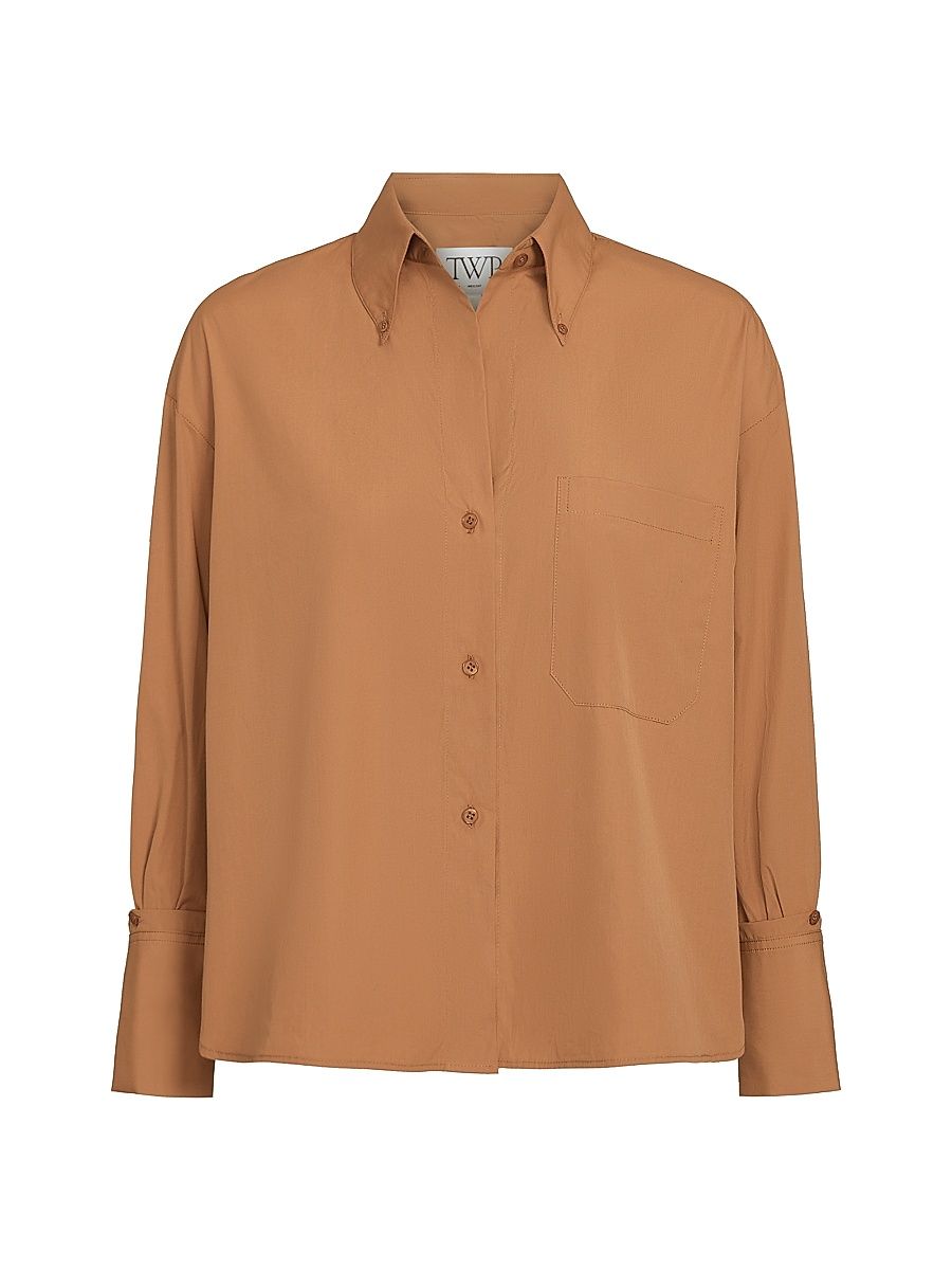 Women's J. D.Cotton Long-Sleeve Shirt - Argan Oil - Size Large