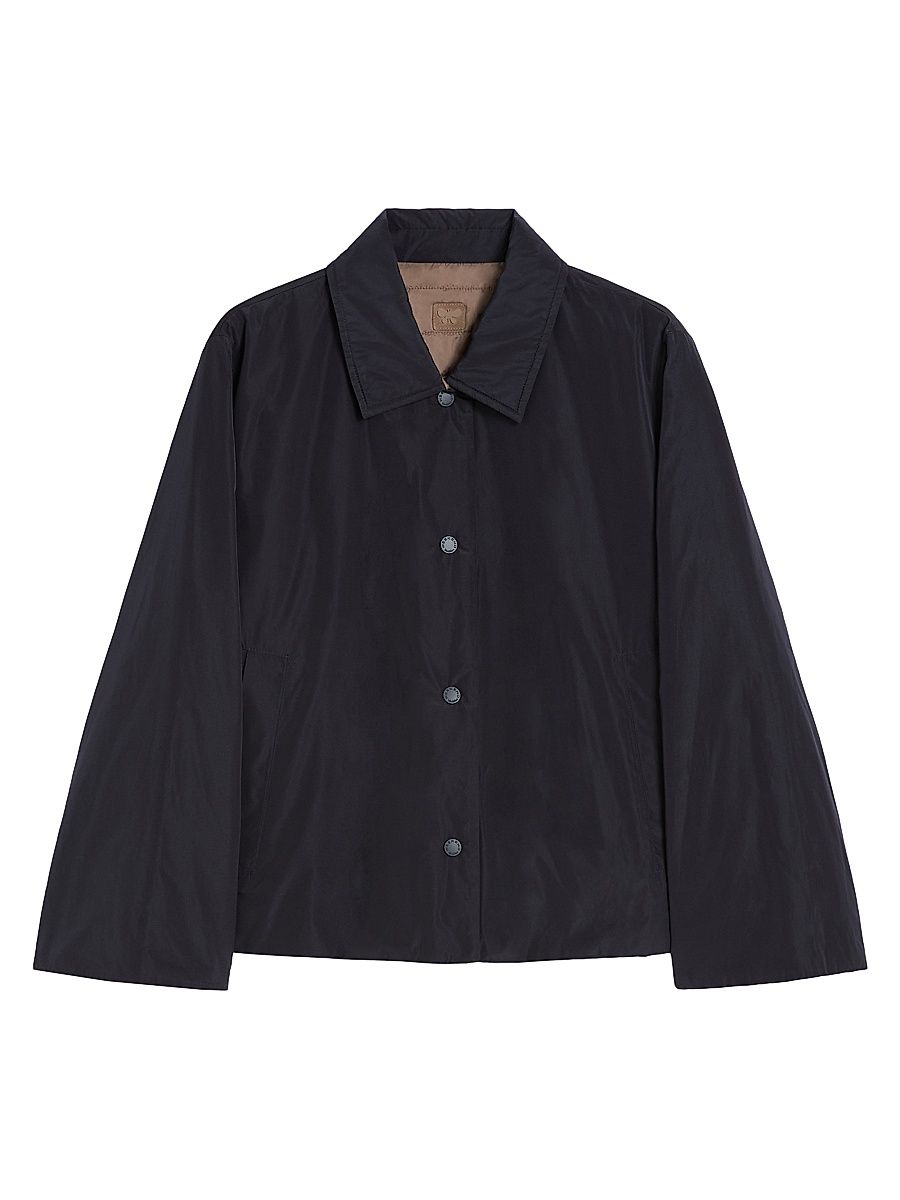 Women's Reversible Taffeta Jacket - Navy - Size 16