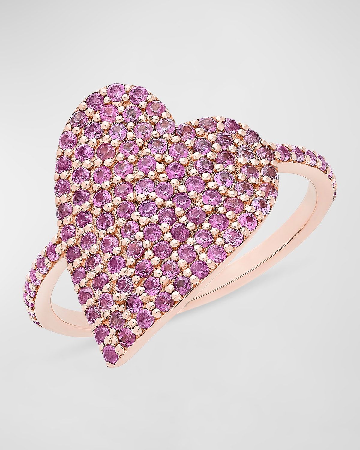 Wrapped Heart Pink Sapphire Ring