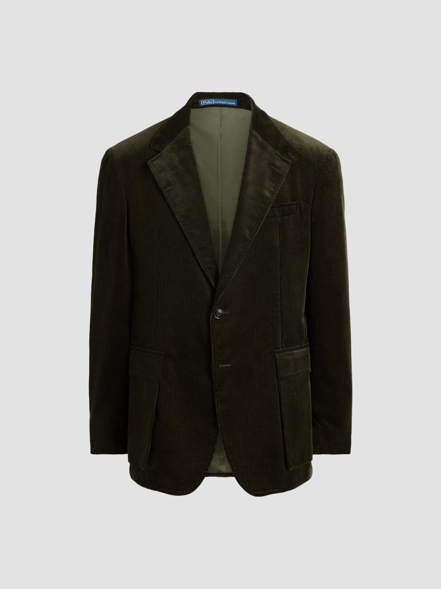 Polo Ralph Lauren Men's Wale Corduory Single-Breasted Sport Coat - Dark Loden - Size 36