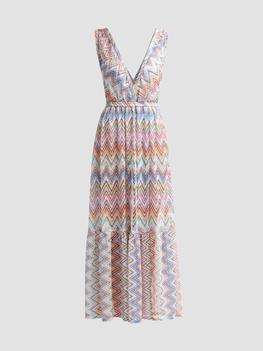 Missoni Women's ZigZag V-Neck Maxi Dress - Multicolor - Size 4