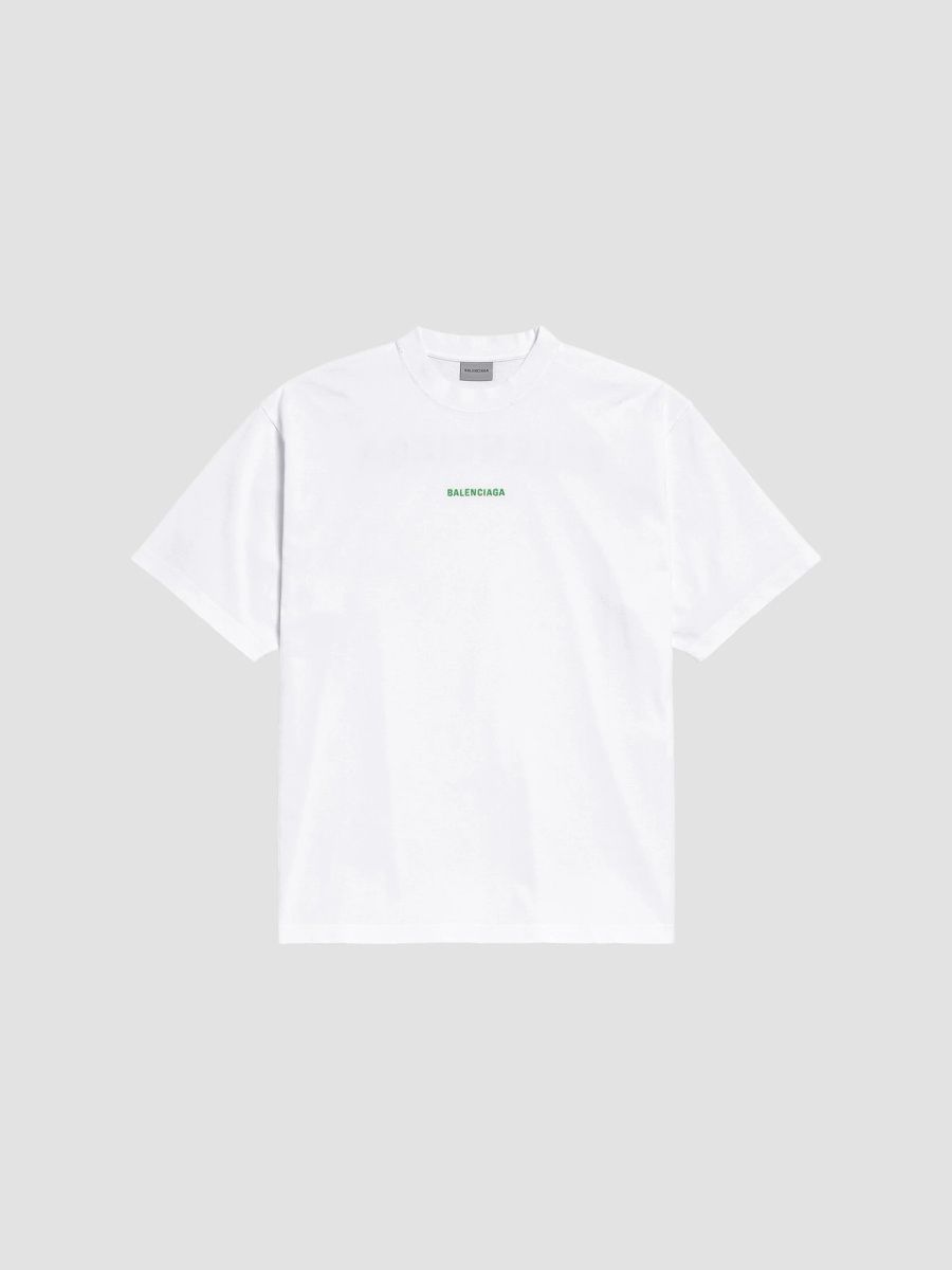 Balenciaga Men's Back Medium Fit T-Shirt - White - Size XXL
