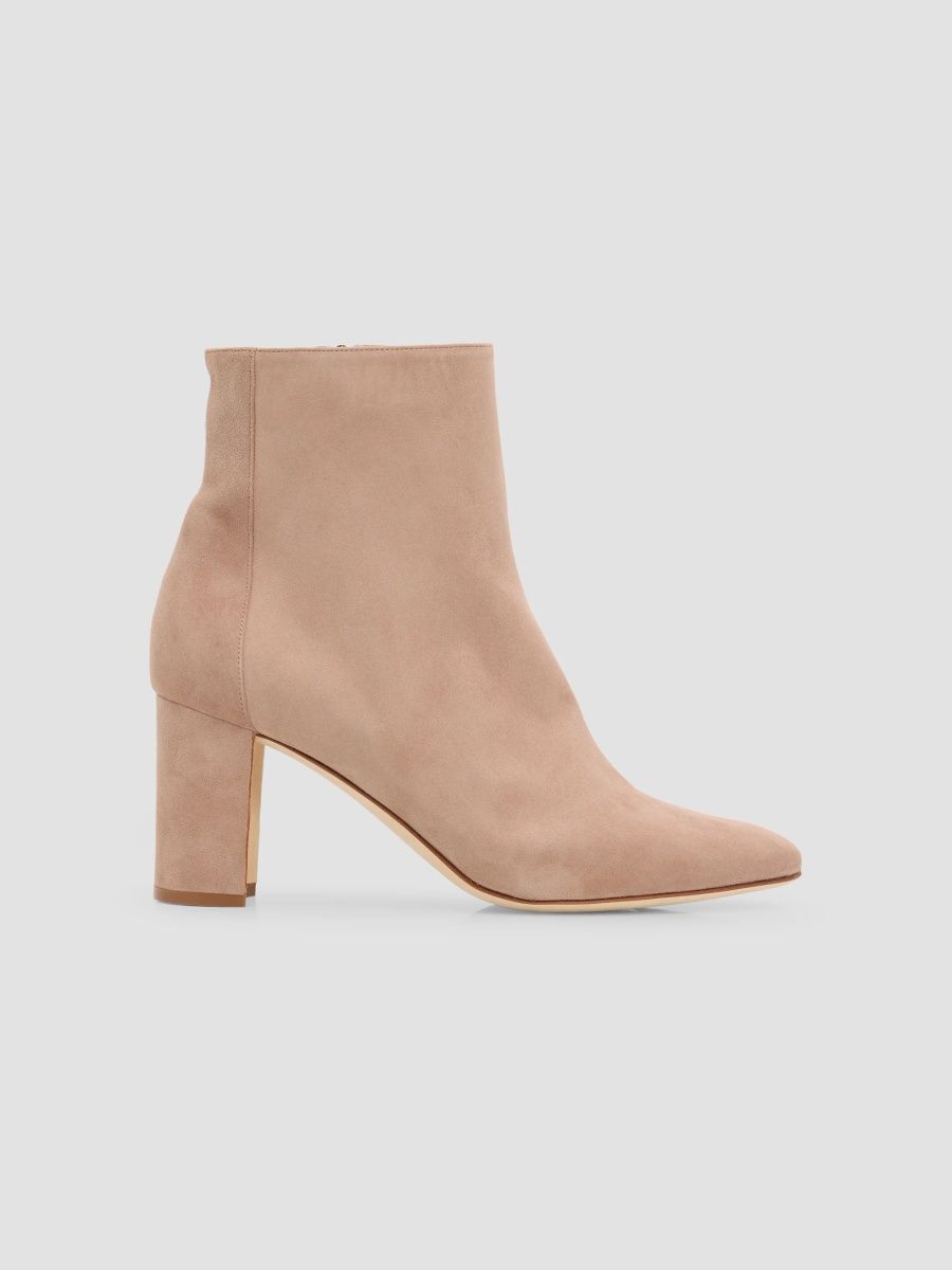 Manolo Blahnik Women's Rosie Samba 70MM Suede Boots - Beige - Size 11