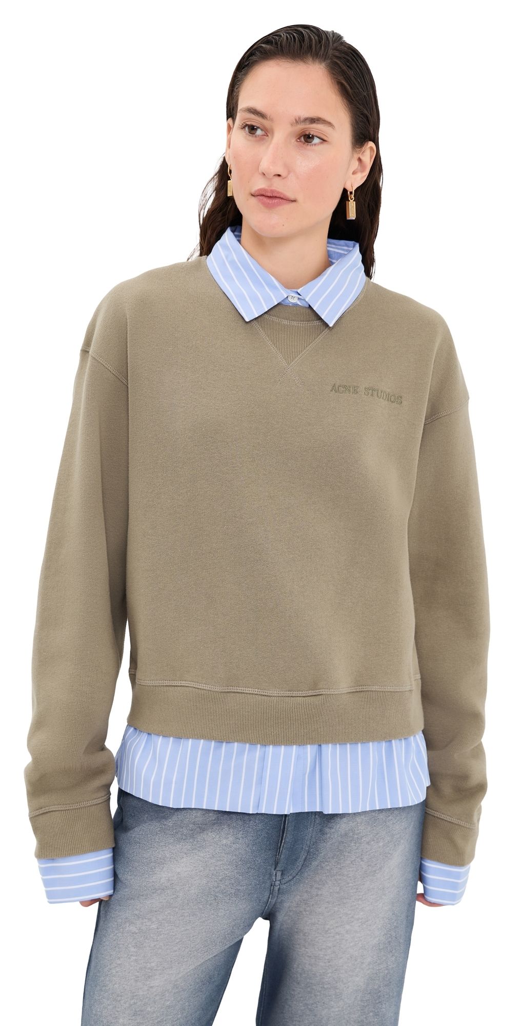 Acne Studios Crewneck Sweatshirt Beige/Blue S