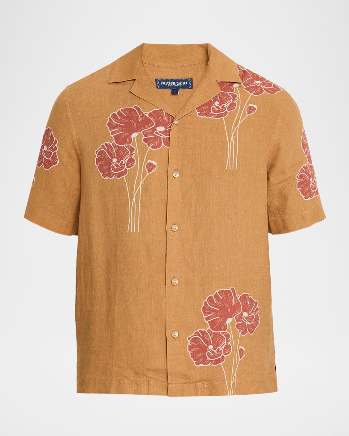Men & apos;s Roberto Floral Linen Short-Sleeve Shirt