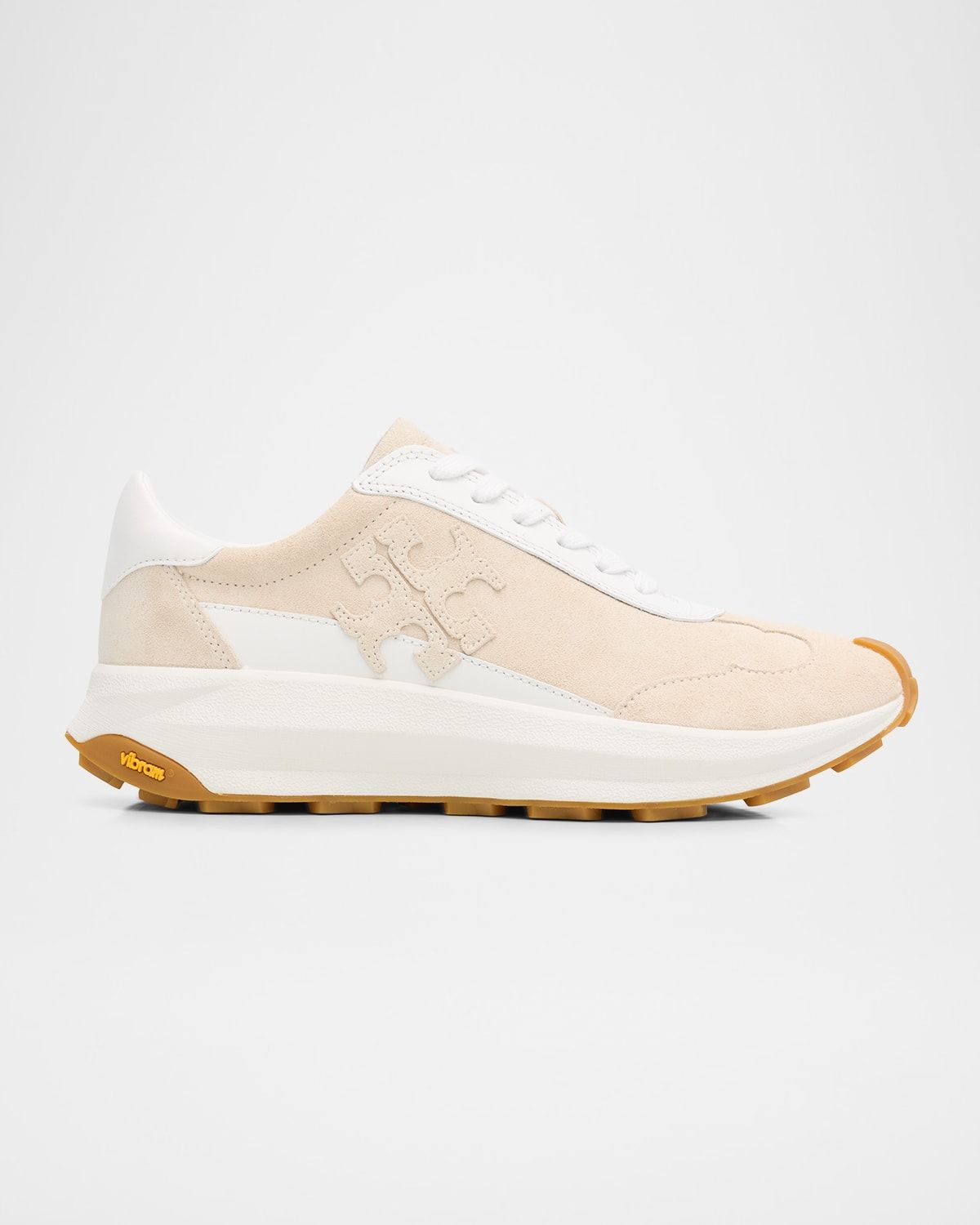 Tory Mixed Leather Trainers