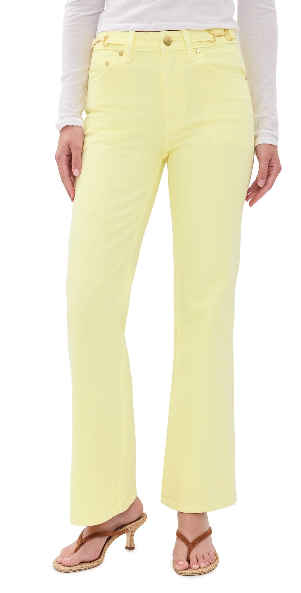 Ulla Johnson The Laurel Kick Flare Jeans Chantilly 32