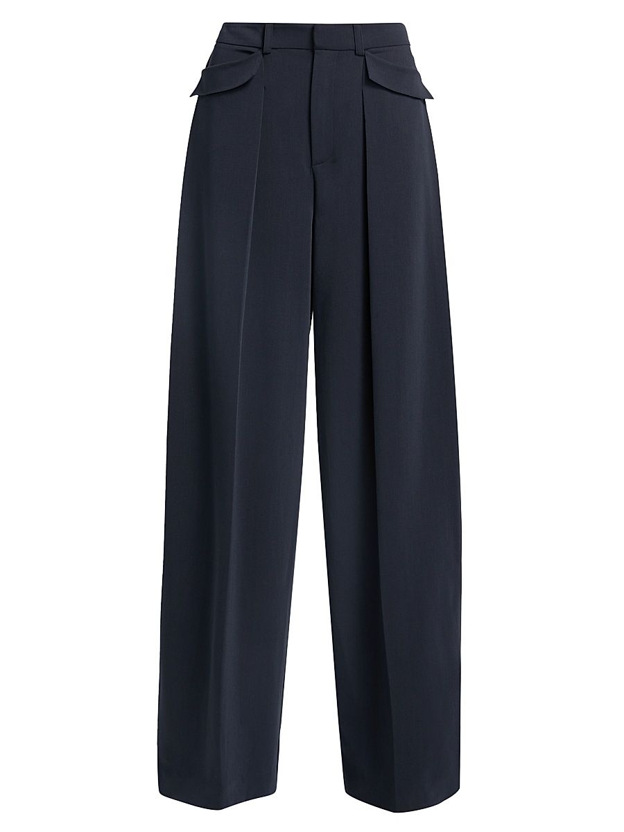 Women's Leora High-Rise Wide-Leg Pants - Navy - Size 16