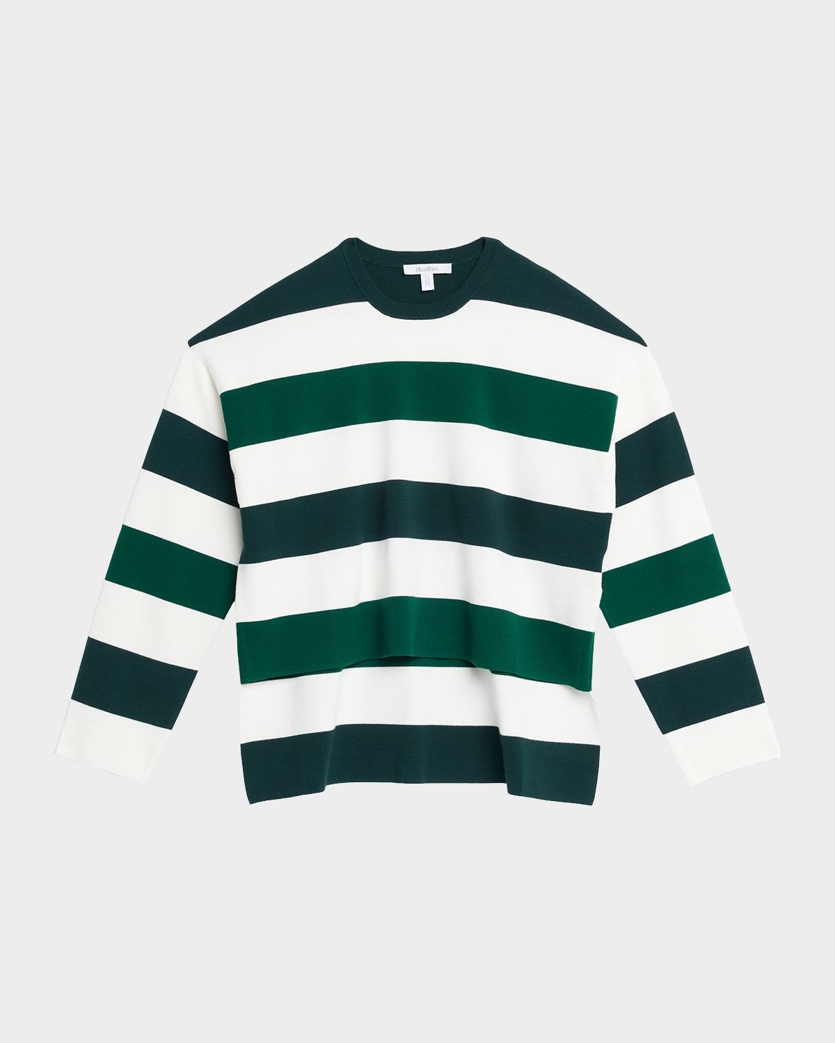 Jesone Striped Crewneck Crop Sweater