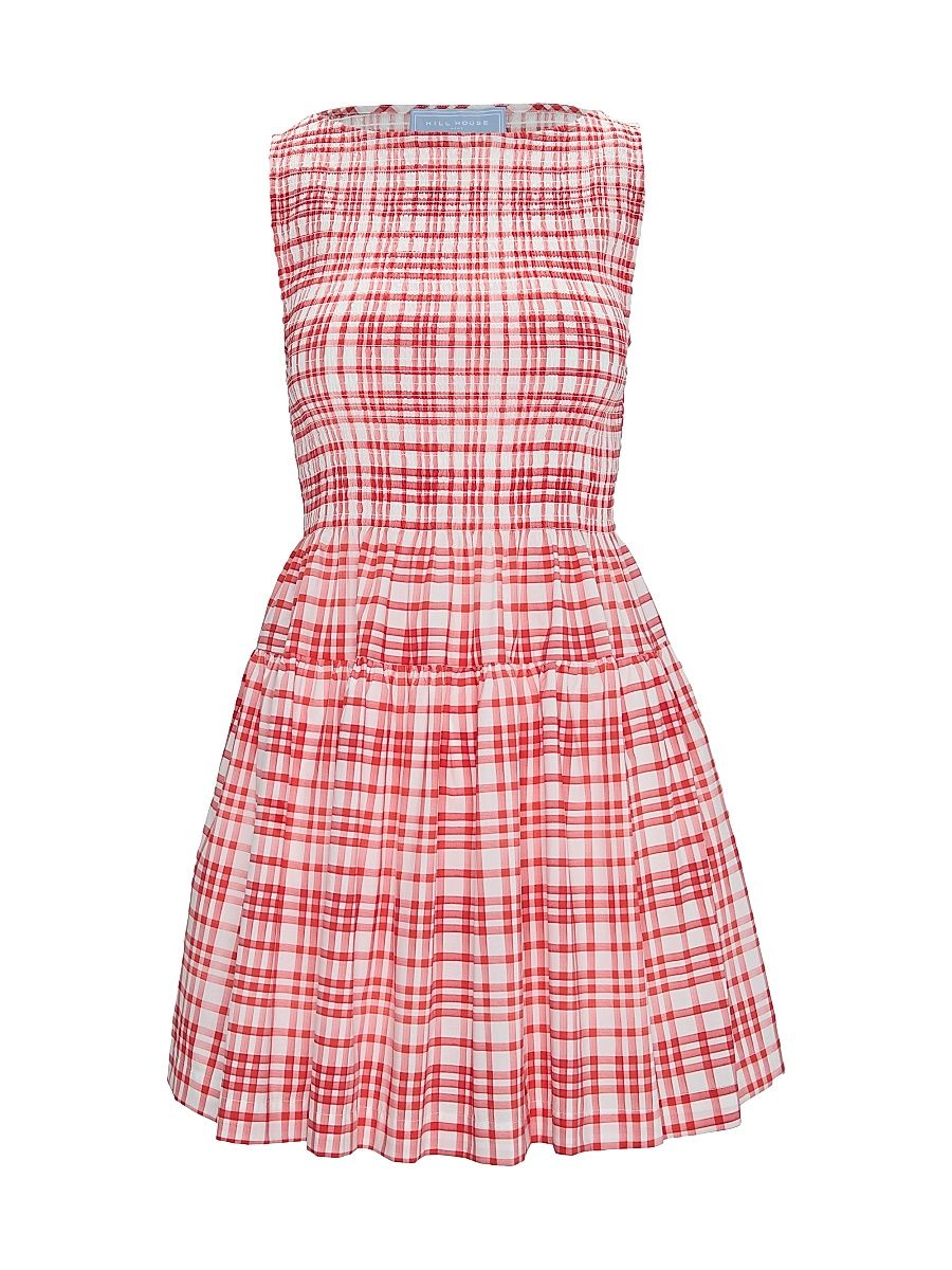 Women's The Cosima Mini Nap Dress - Cherry Watercolor Gingham - Size XXL