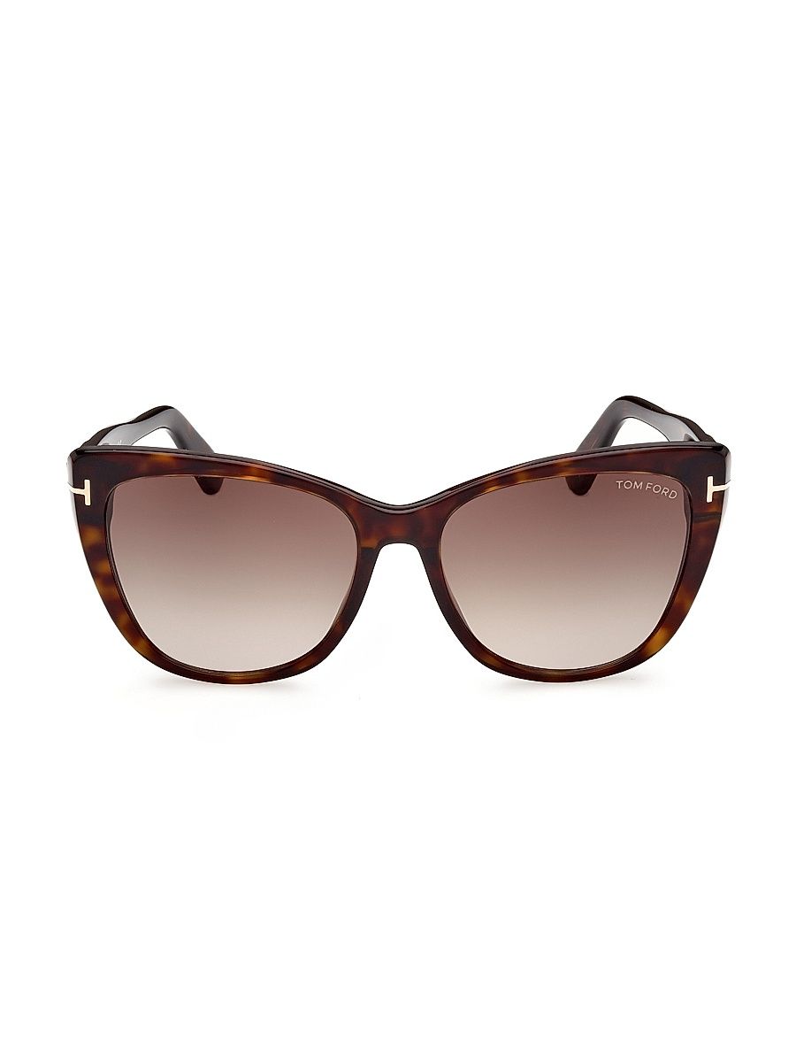 Women's Nora 57MM Cat Eye Sunglasses - Shiny Classic Dark Havana