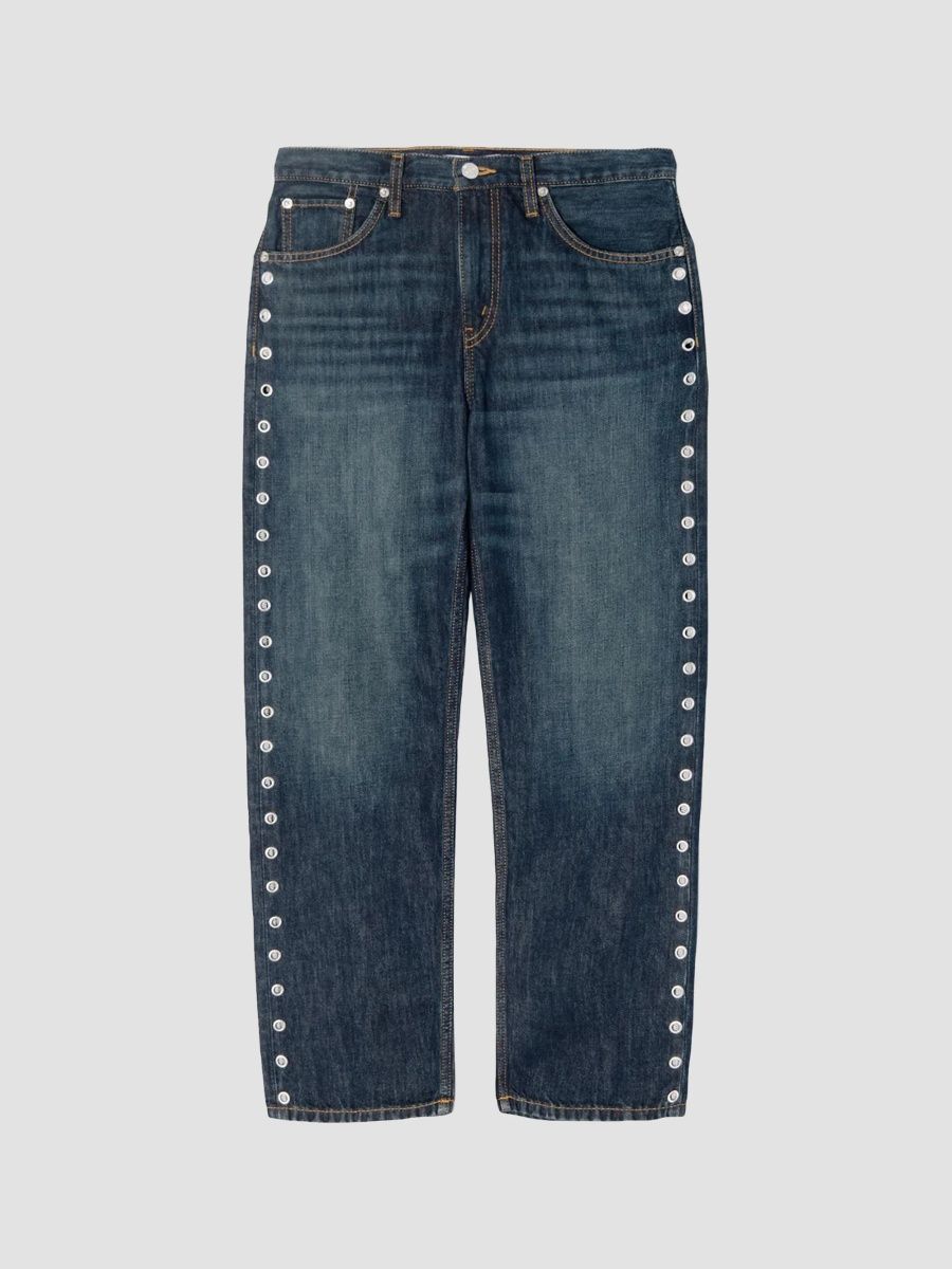 Re/done Women's The Ollie Boyfriend Jeans - Barely Worn Grommets - Size 24