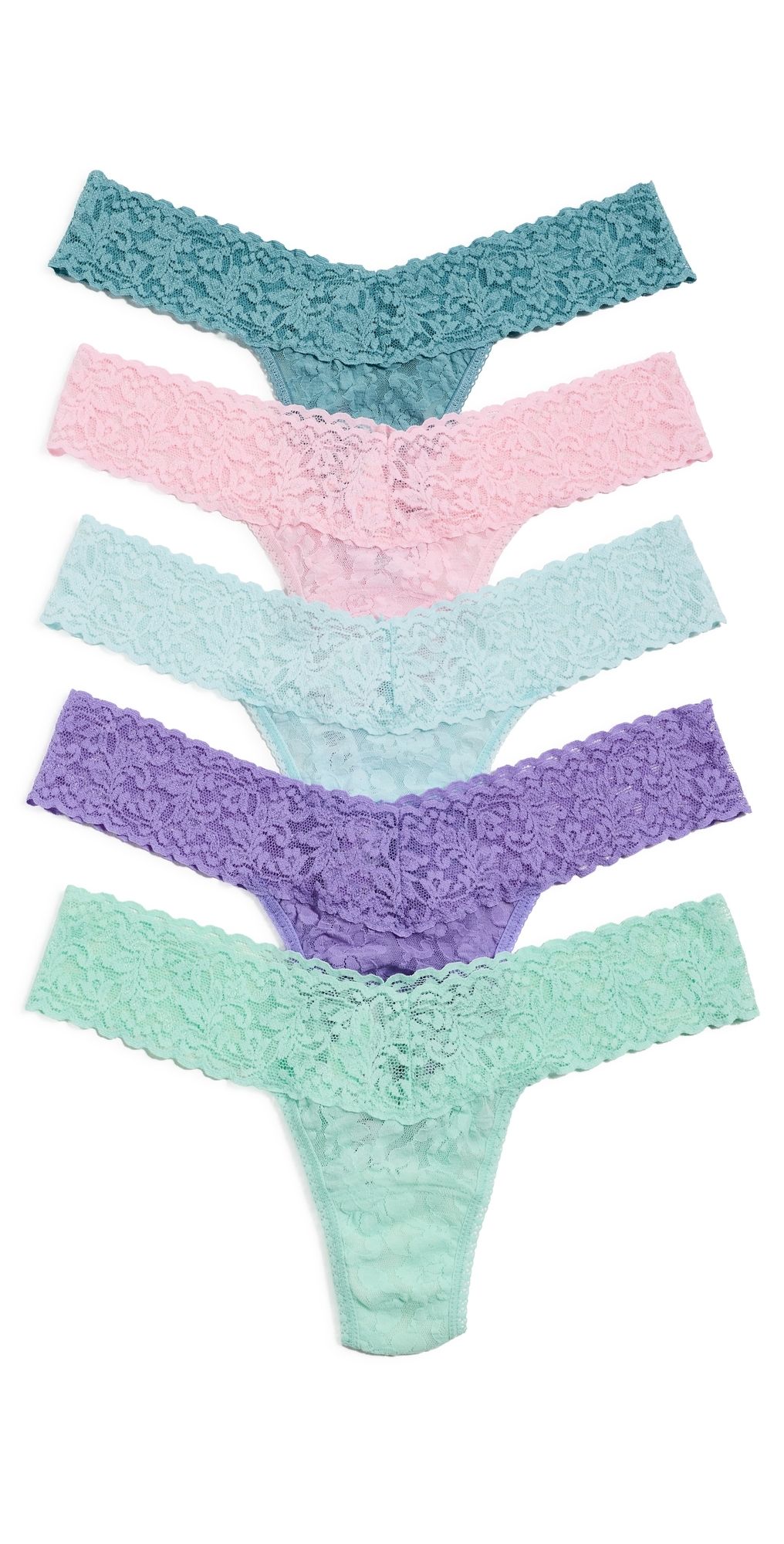Hanky Panky Signature Lace Low Rise Thong Panties 5 Pack Cphd One Size