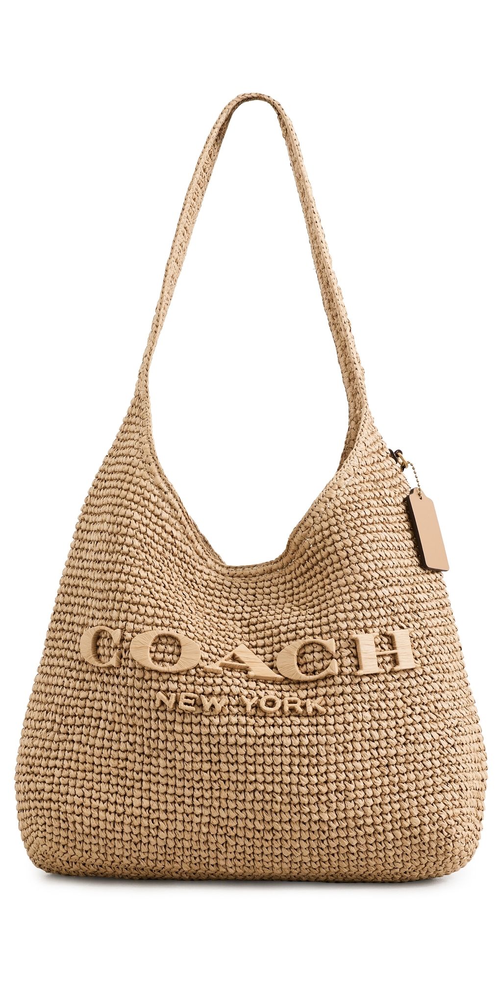 Coach Brooklyn Raffia Shoulder Bag B4/Natural One Size