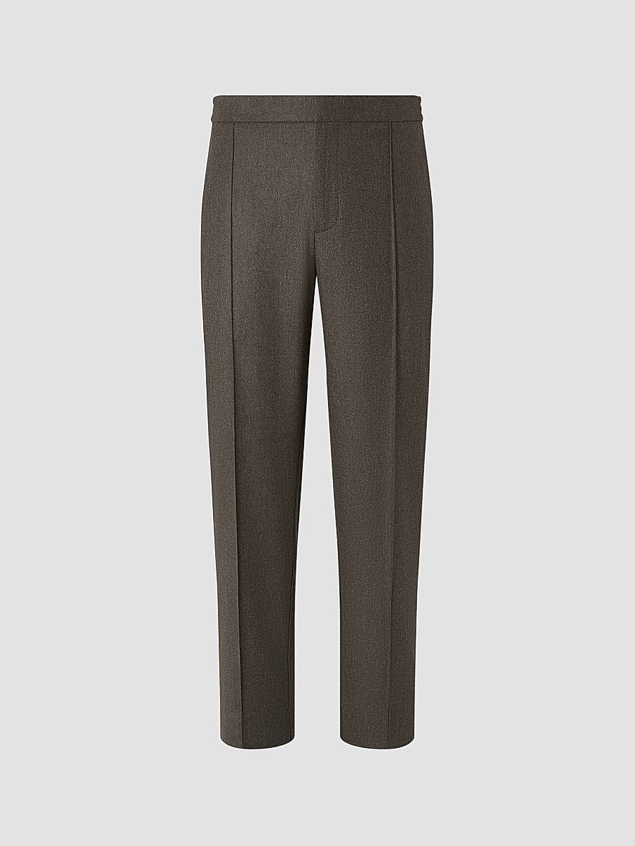 ZEGNA Men's Wool, Silk and Cashmere Pants - Dark Olive Green - Size 44