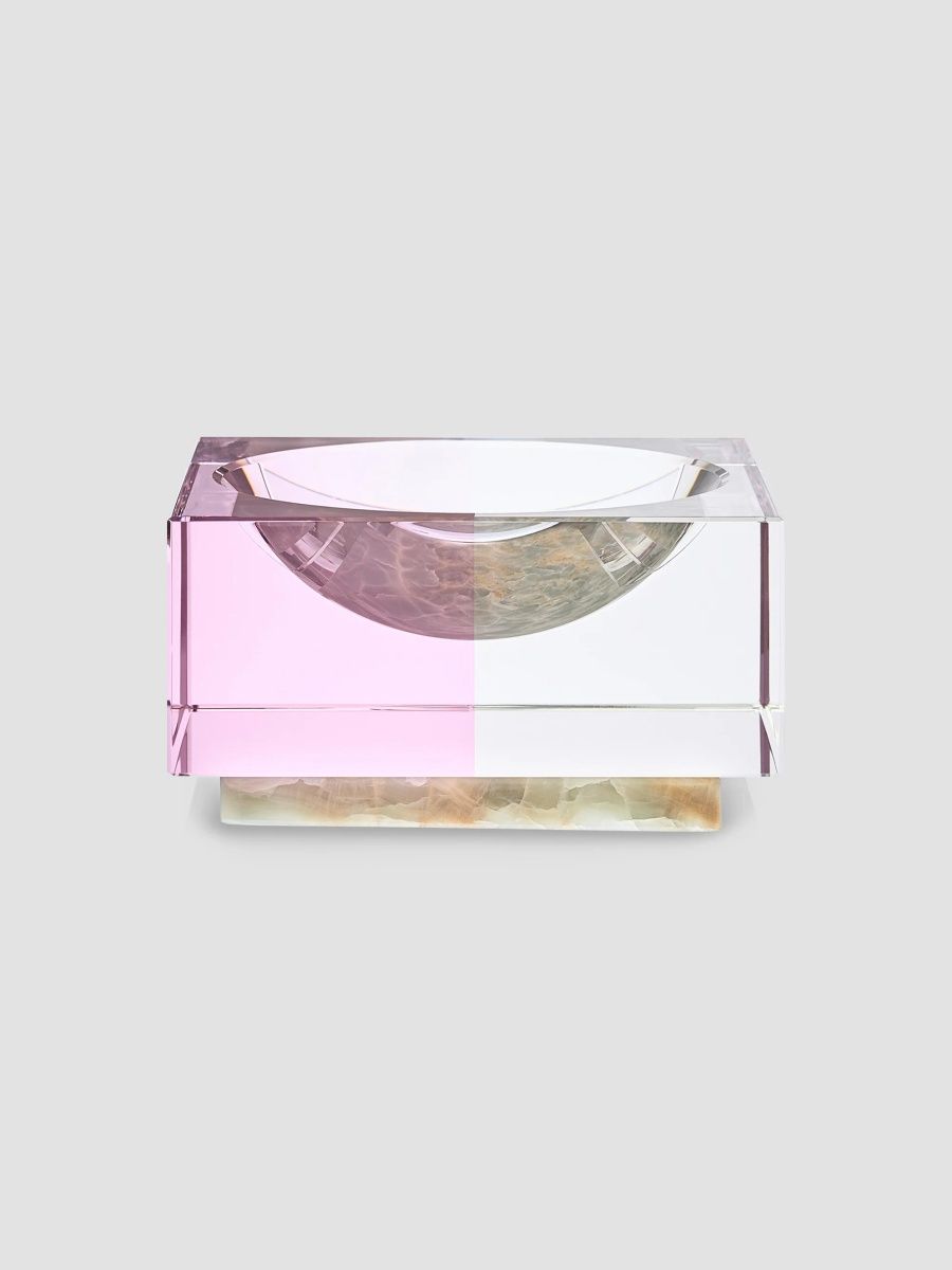 Reflections Copenhagen Rose Prelude Utopia Bowl - Pink Clear