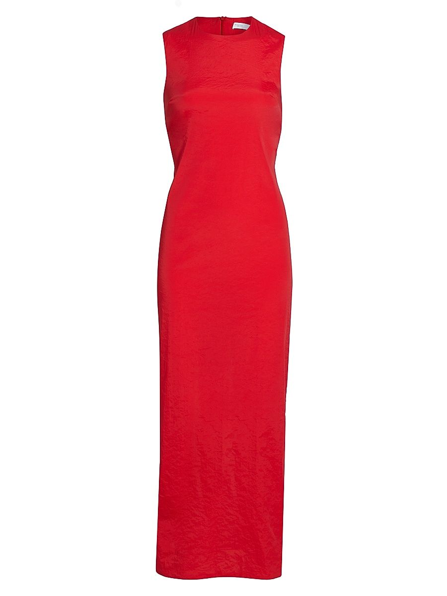 Women's Sleeveless Sheath Maxi Dress - Red - Size 12